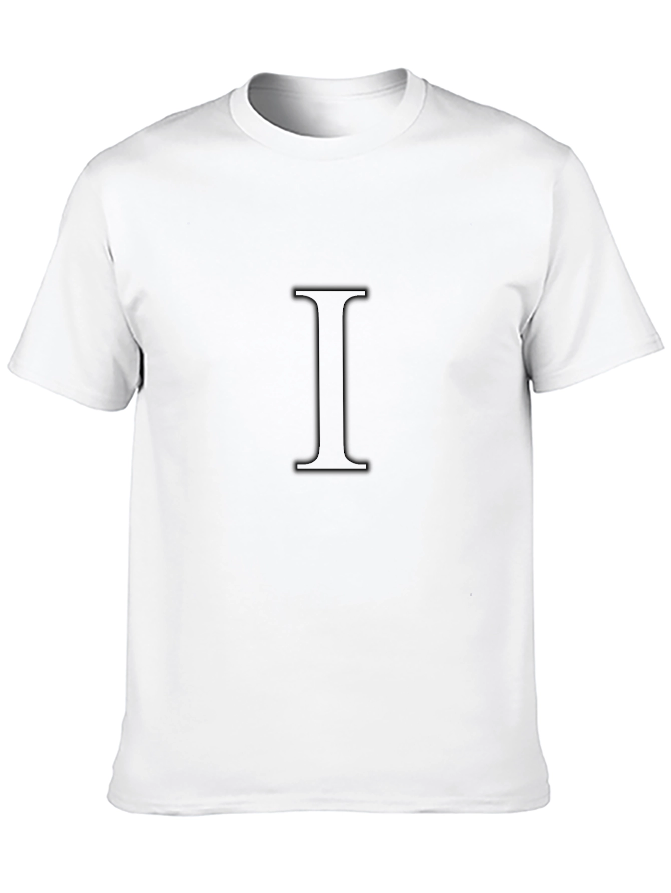 Black Minimalist Black T-Shirt with Roman Numeral I Design view 10