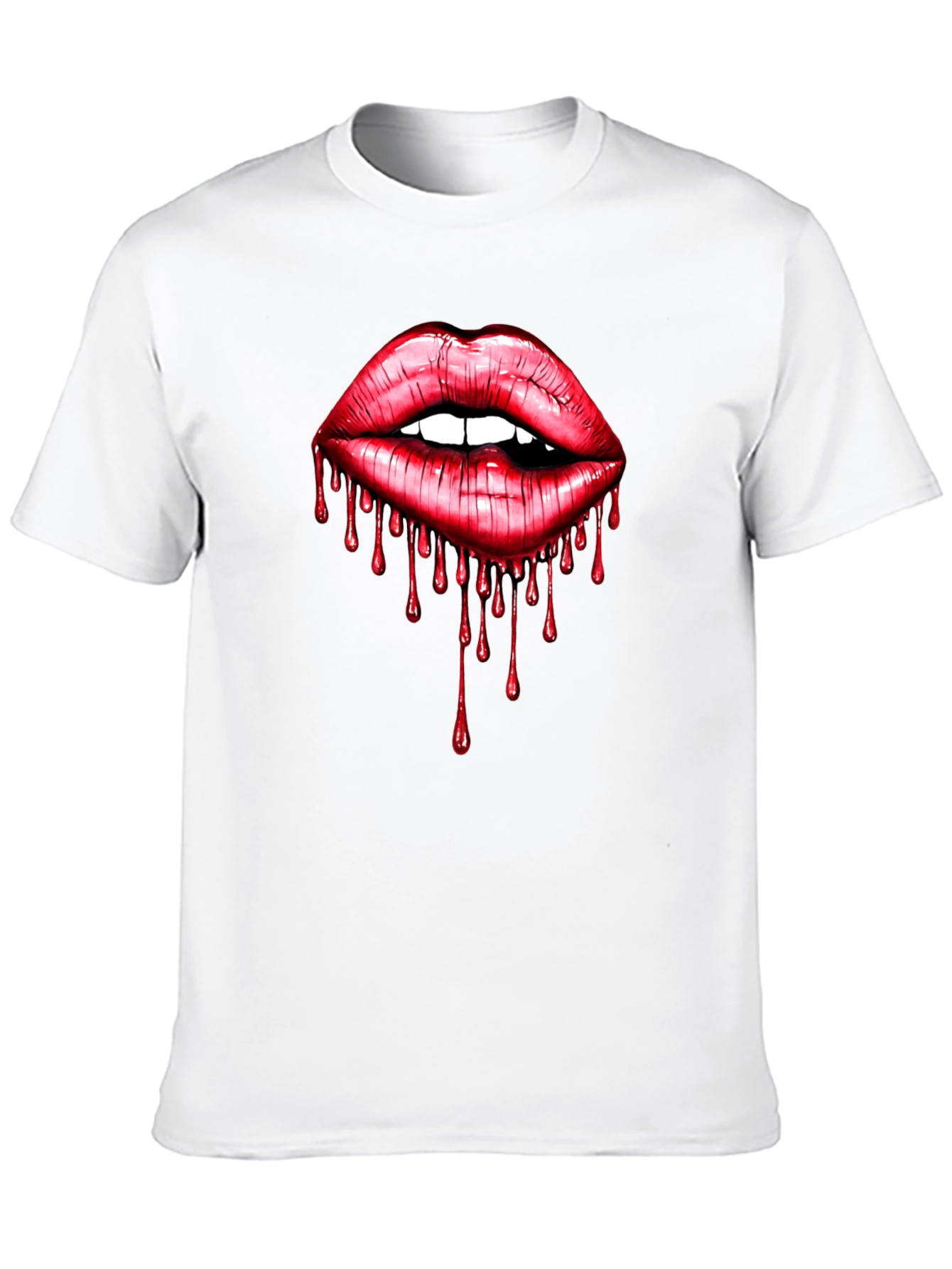 Black Bloody Lips Graphic Tee - Unisex view 10