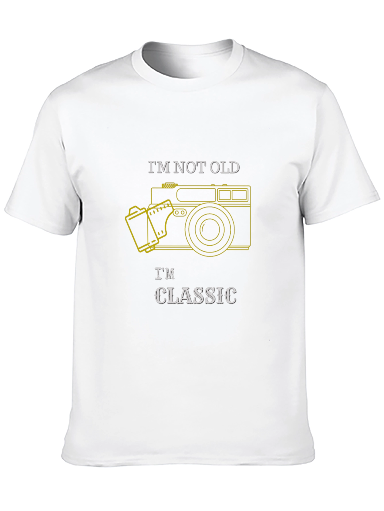 Black Classic Camera T-Shirt - "I'm Not Old, I'm Classic" view 10