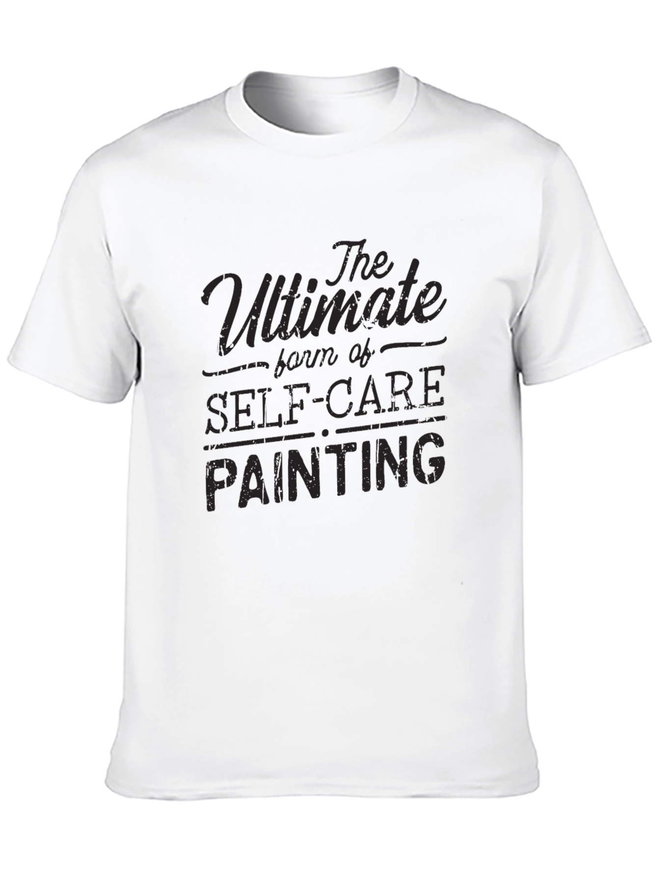 Black Ultimate Self-Care Painting Black Graphic Tee view 10