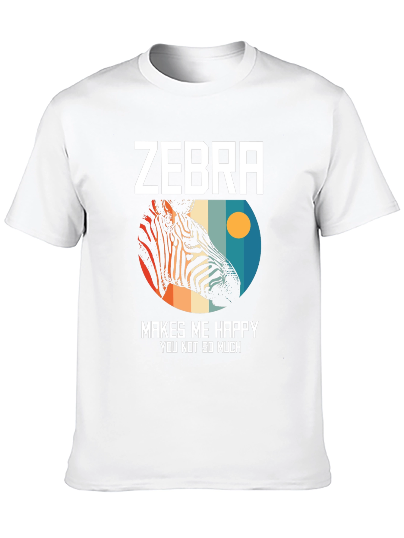 Black Zebra Makes Me Happy Graphic Tee view 10