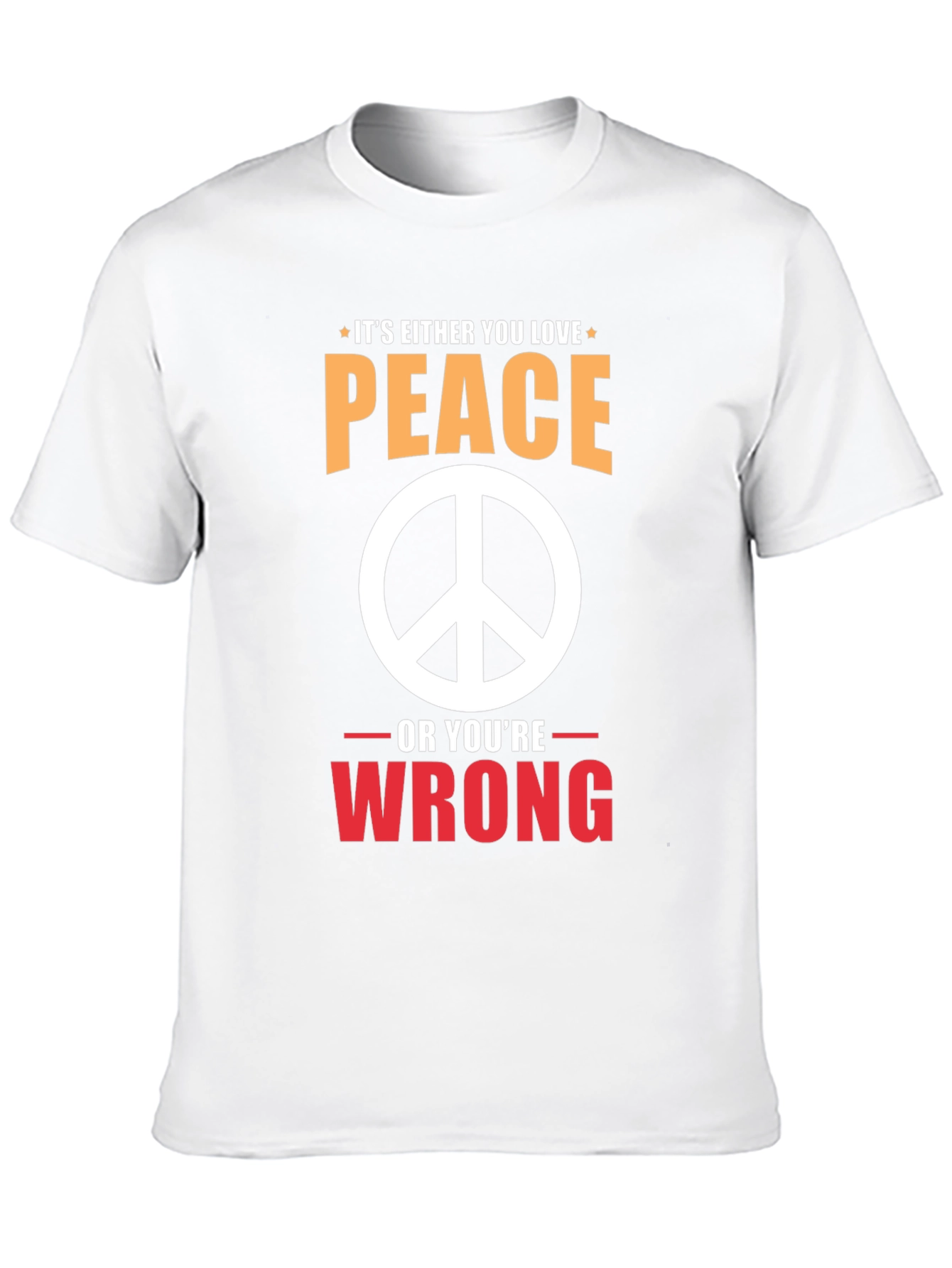 Black Peace Love Wrong T-Shirt view 10