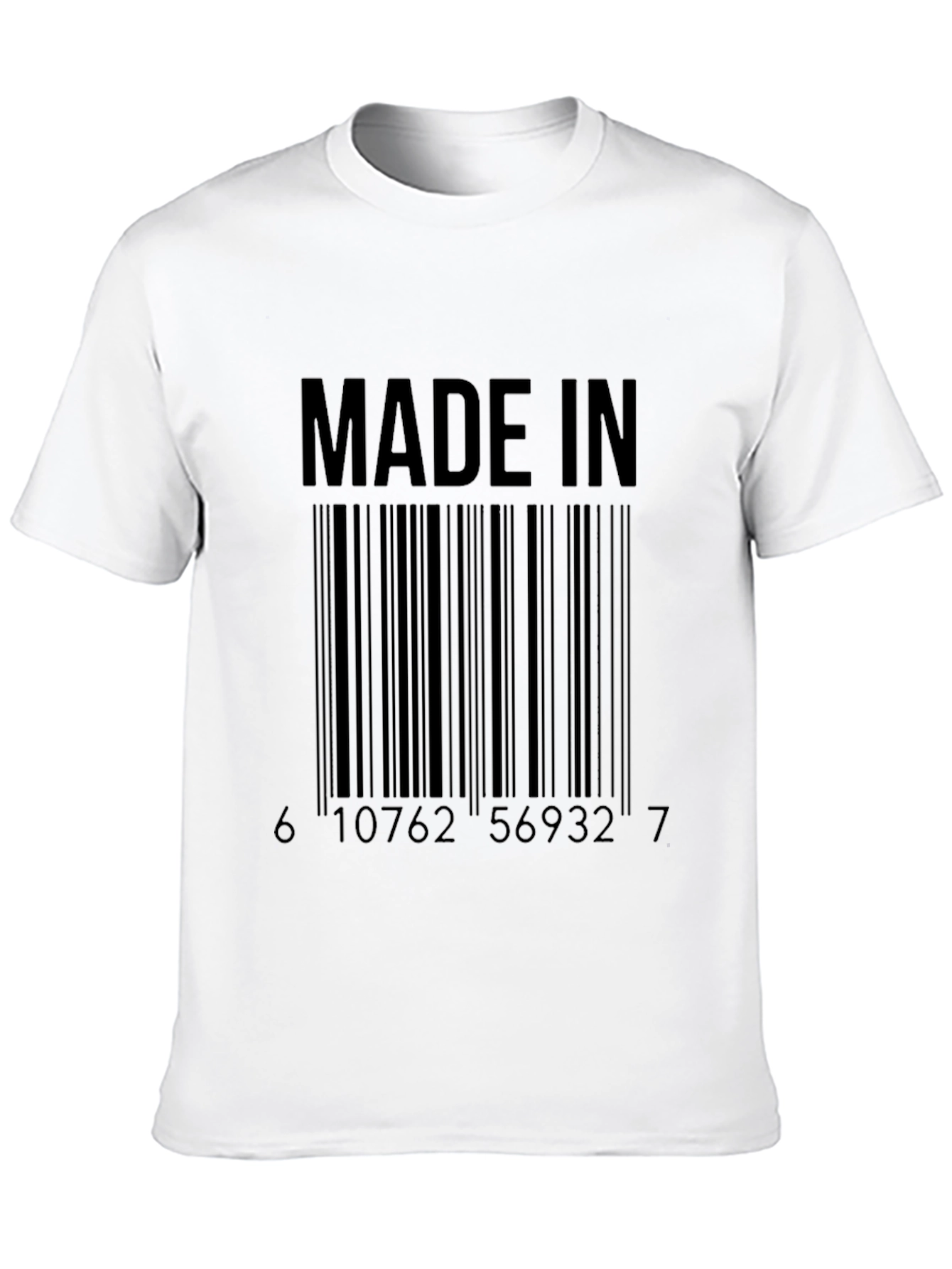 Black Made In Barcode Graphic Tee view 10