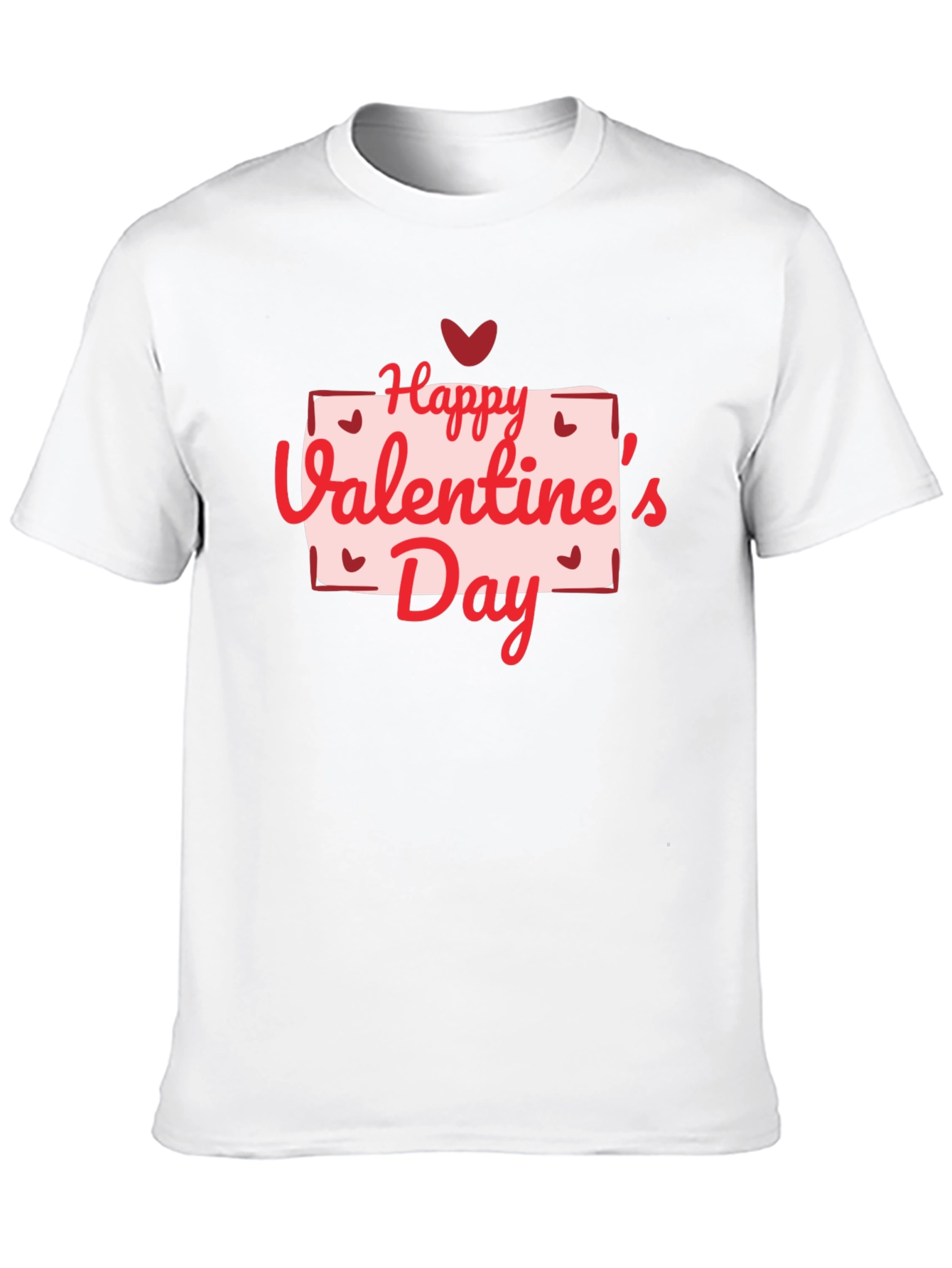 Black Happy Valentine's Day Graphic Black T-Shirt view 10