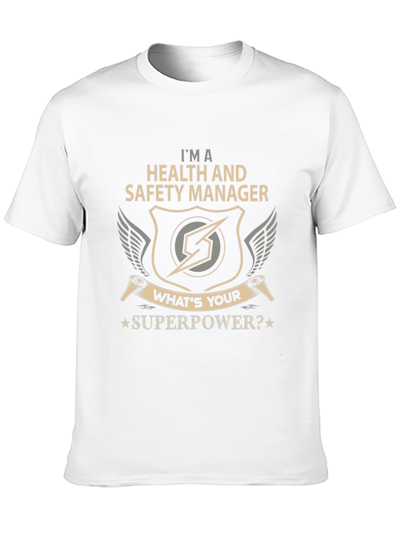Black Health and Safety Manager Superpower T-Shirt view 10
