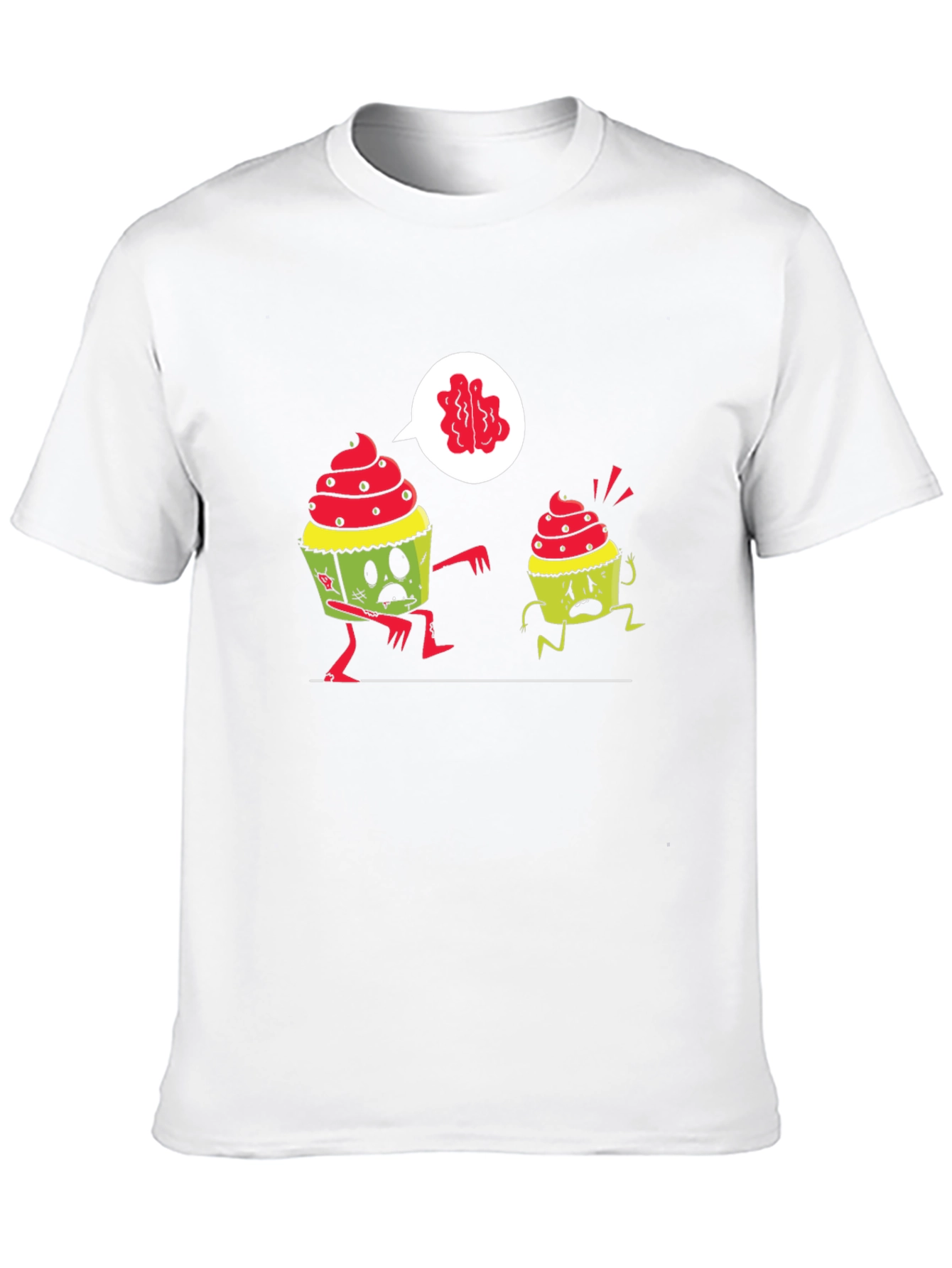 Black Zombie Cupcake T-Shirt - Brains! view 10