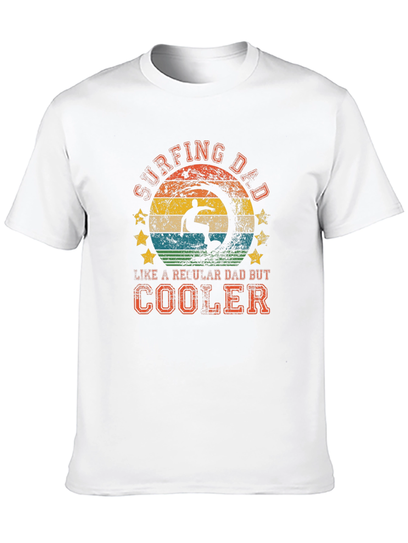 Black Surfing Dad T-Shirt - Like a Regular Dad But Cooler view 10