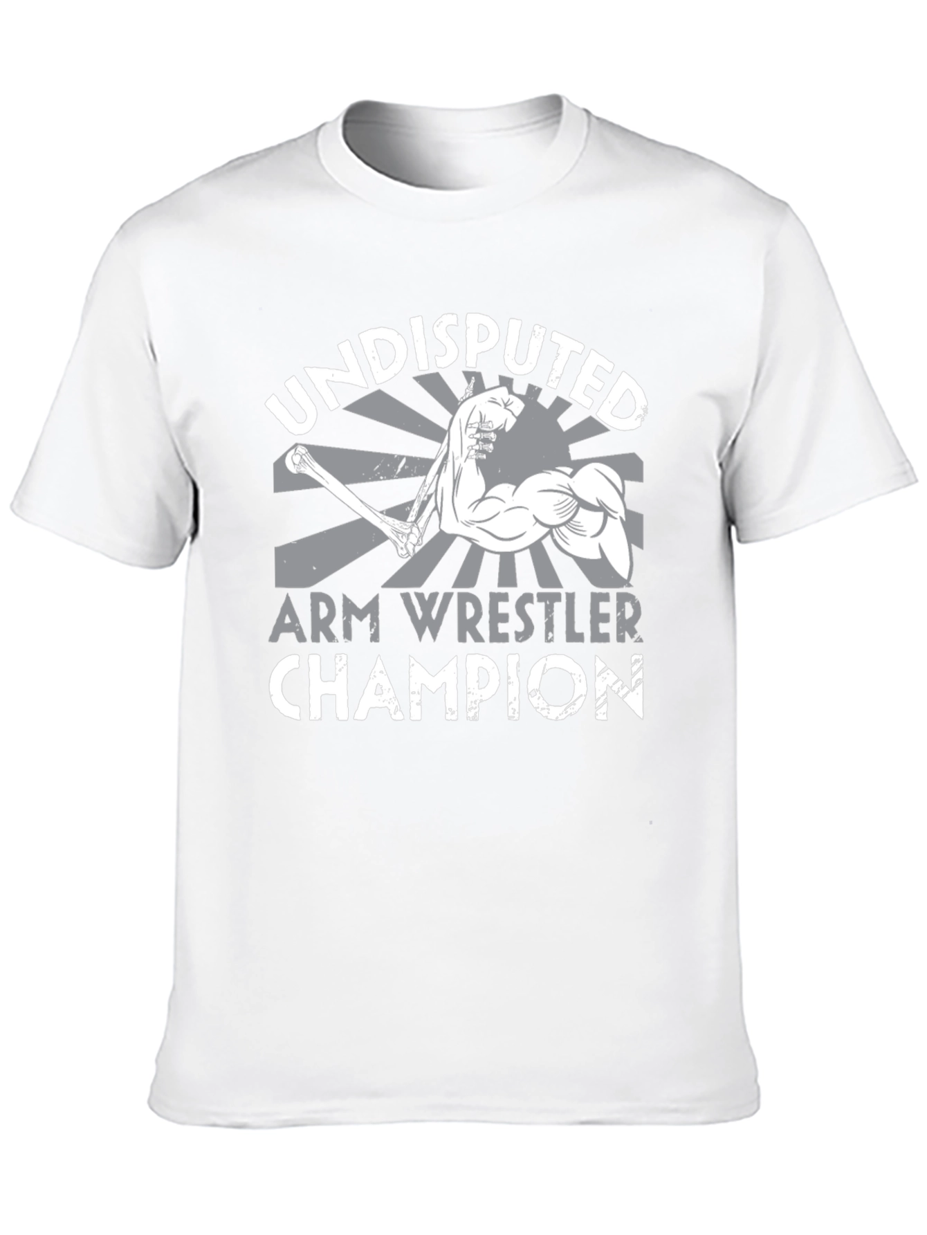 Black Undisputed Arm Wrestler Champion Black T-Shirt view 10