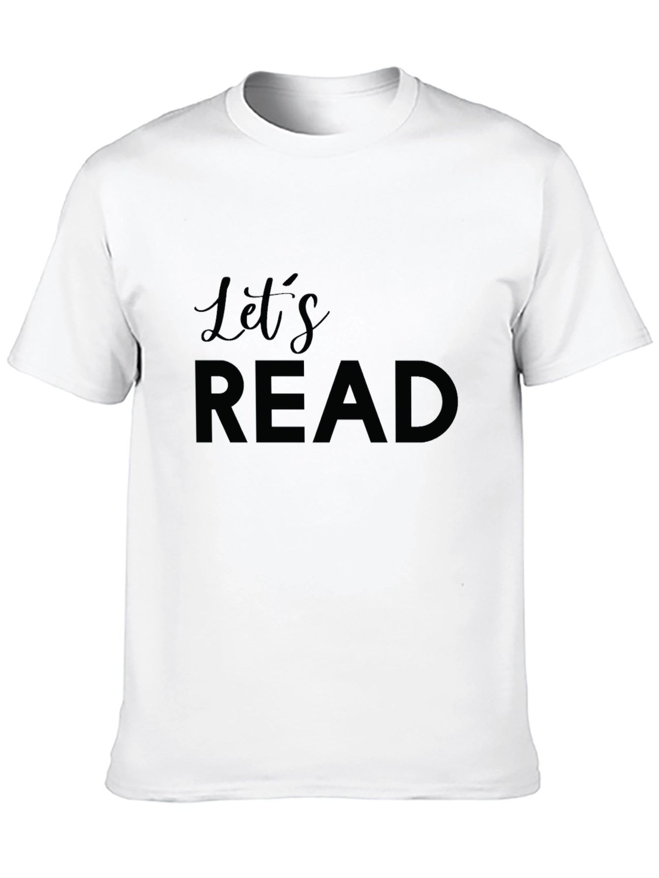 Black Let's Read Graphic T-Shirt - Black Casual Tee view 10