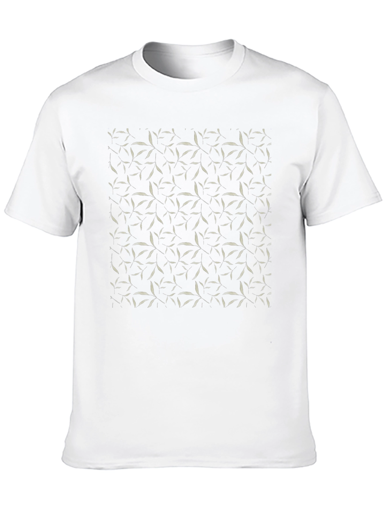 Black Black Tee with Abstract Leaf Pattern view 10