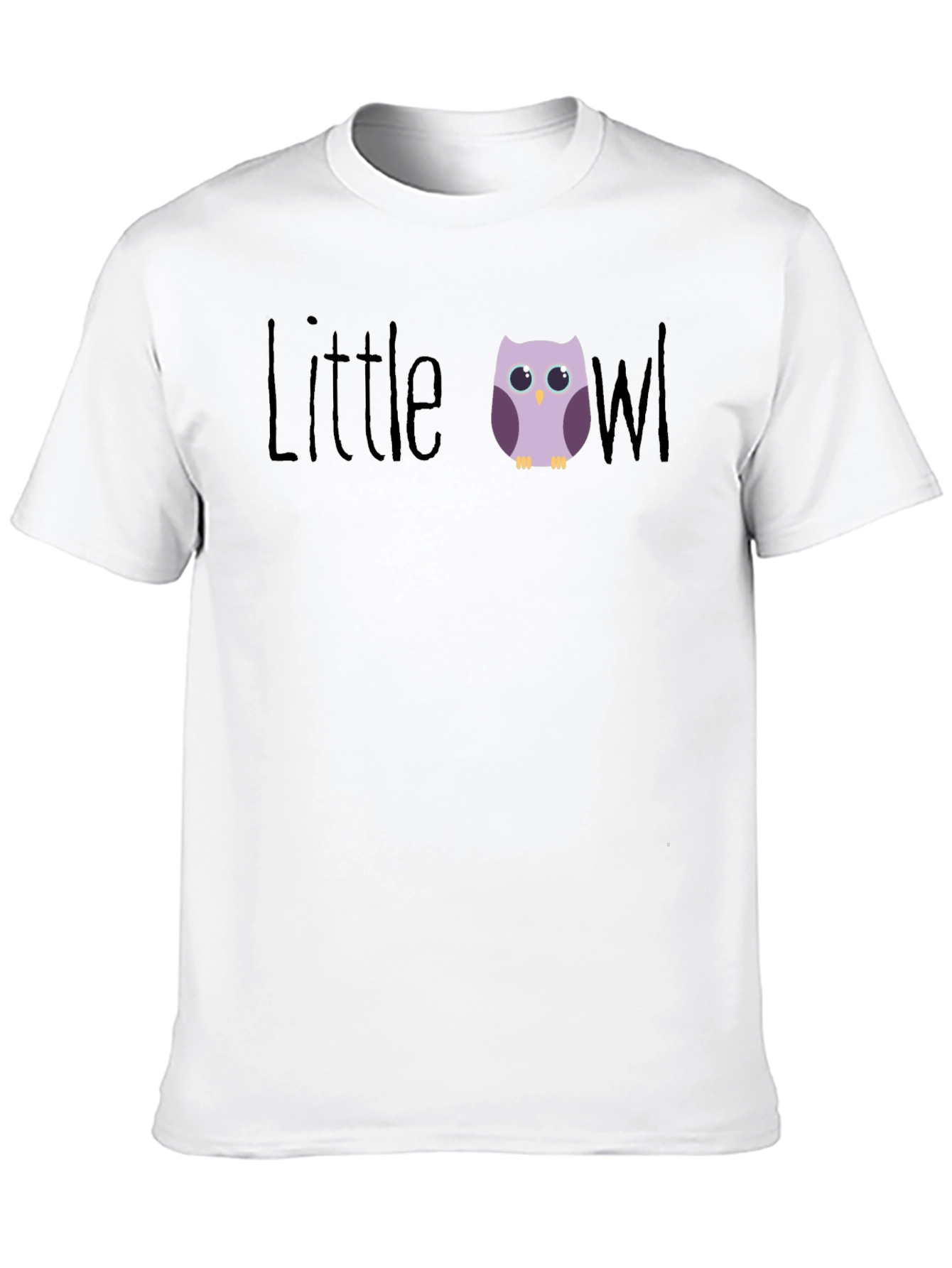 Black Little Owl Graphic T-Shirt - Cute Bird Tee view 10