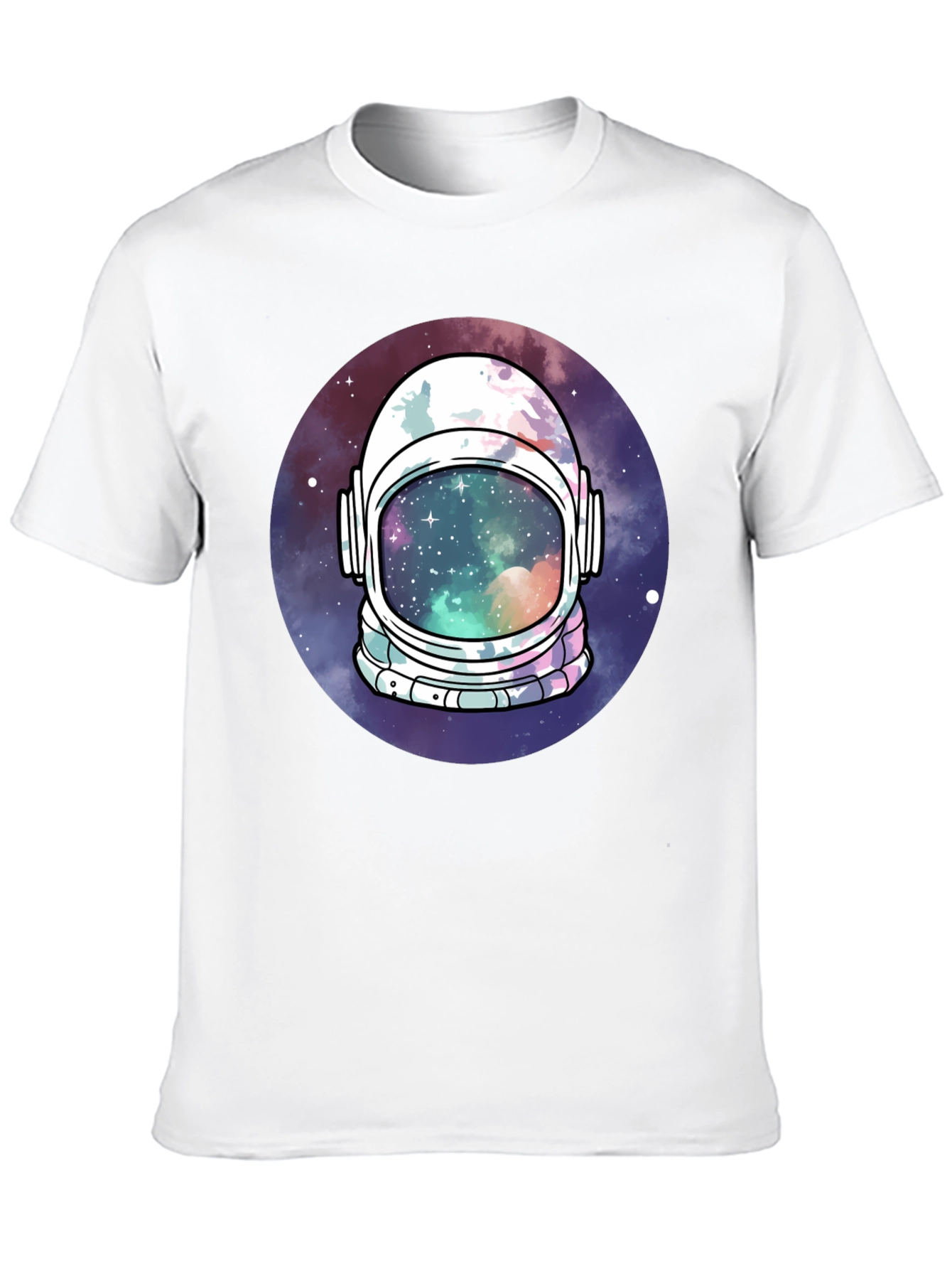Black Astronaut Helmet Space T-Shirt view 10