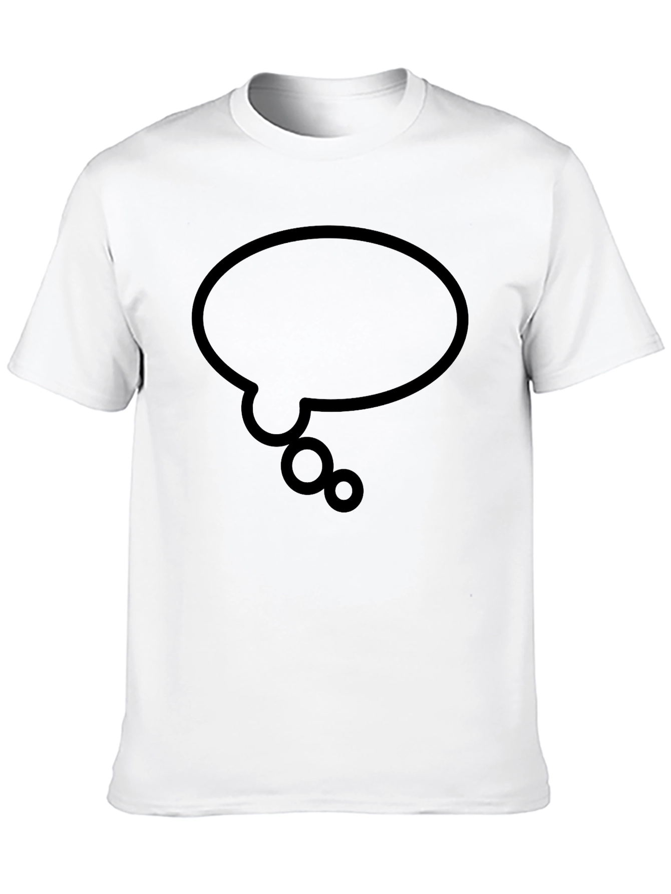 Black Black T-Shirt with Think Bubble Design view 10