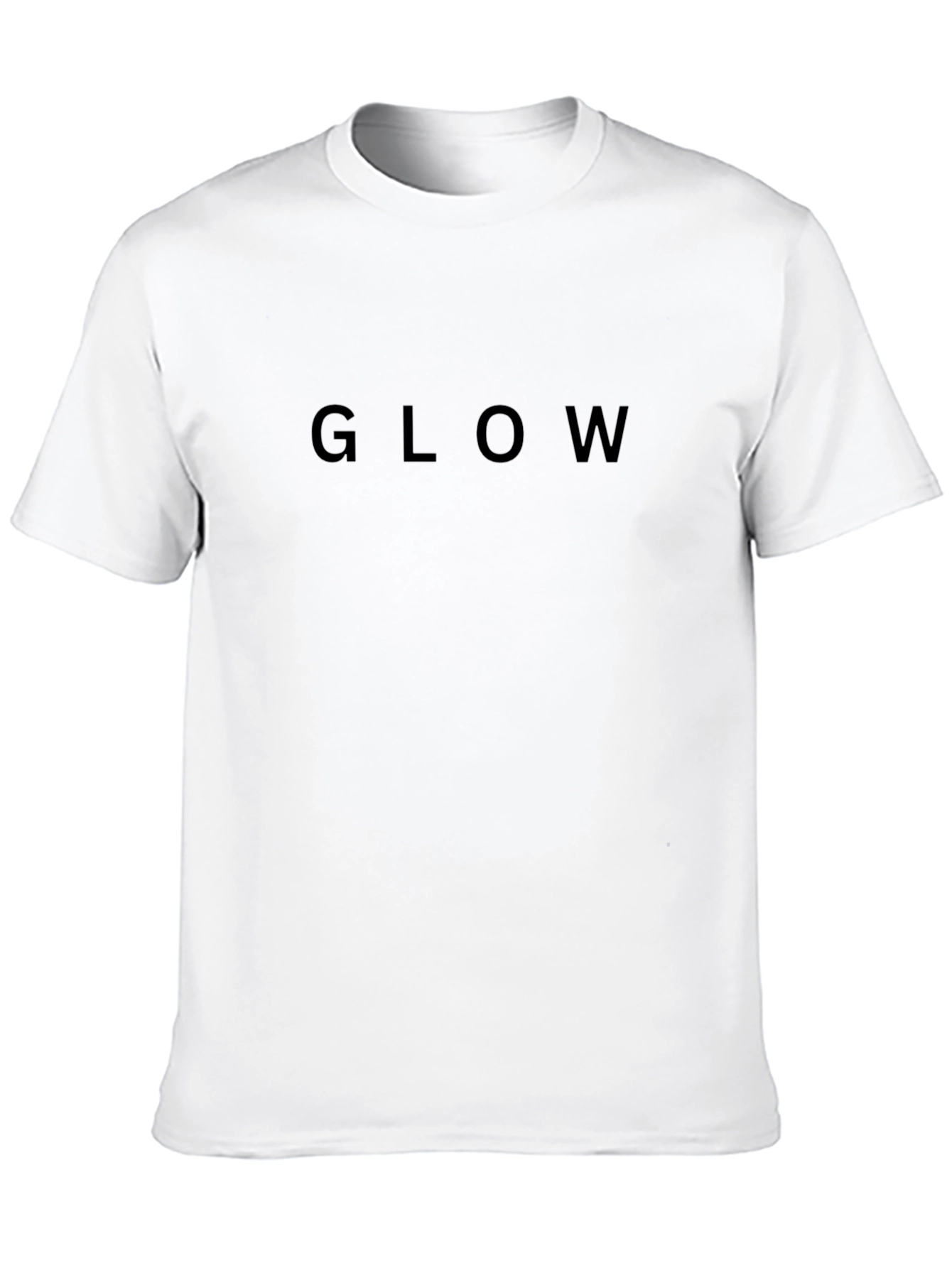 Black Men's Black "Glow" Graphic Tee - Minimalist Style view 10