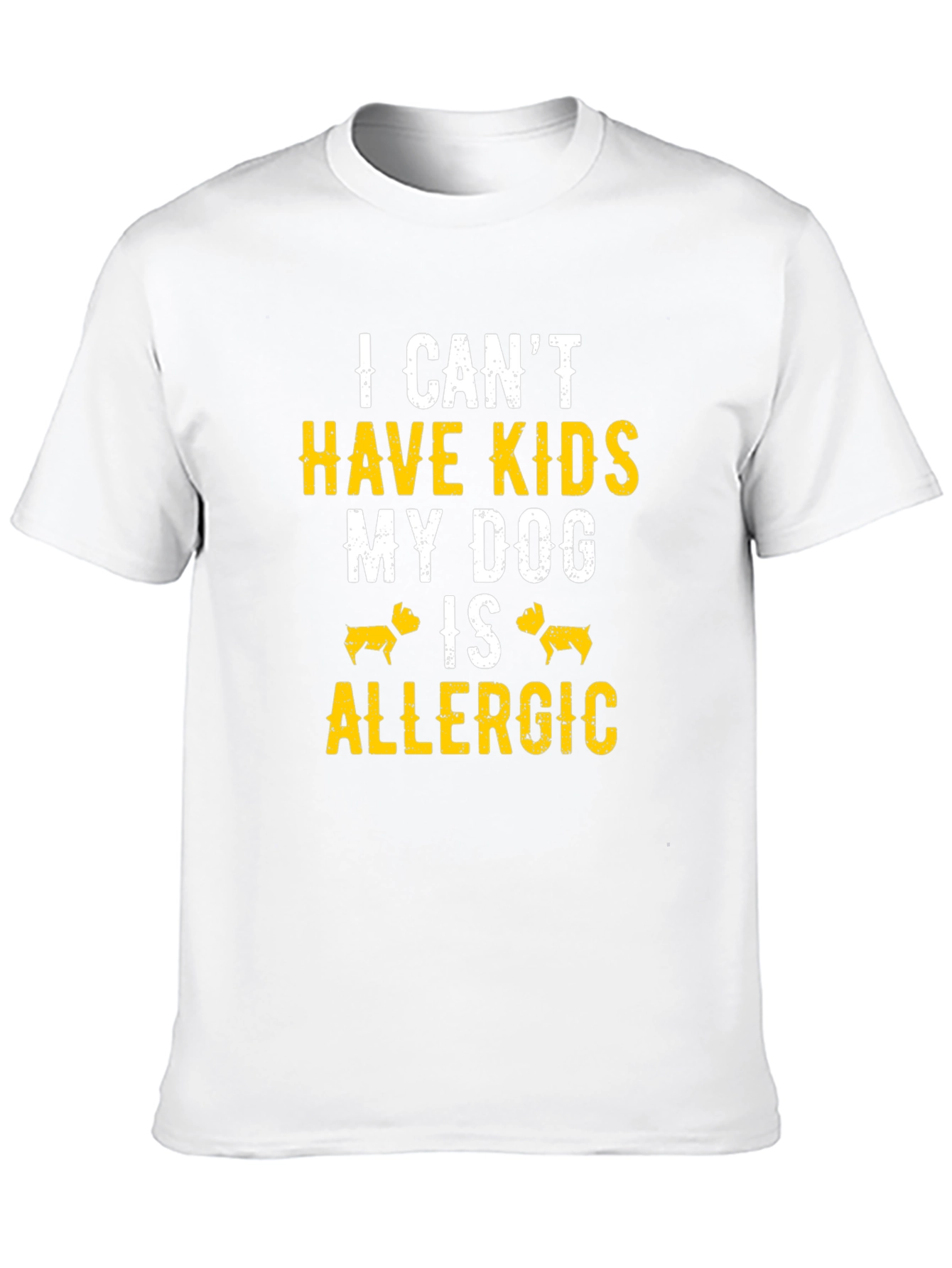 Black Funny Dog Allergic T-Shirt view 10