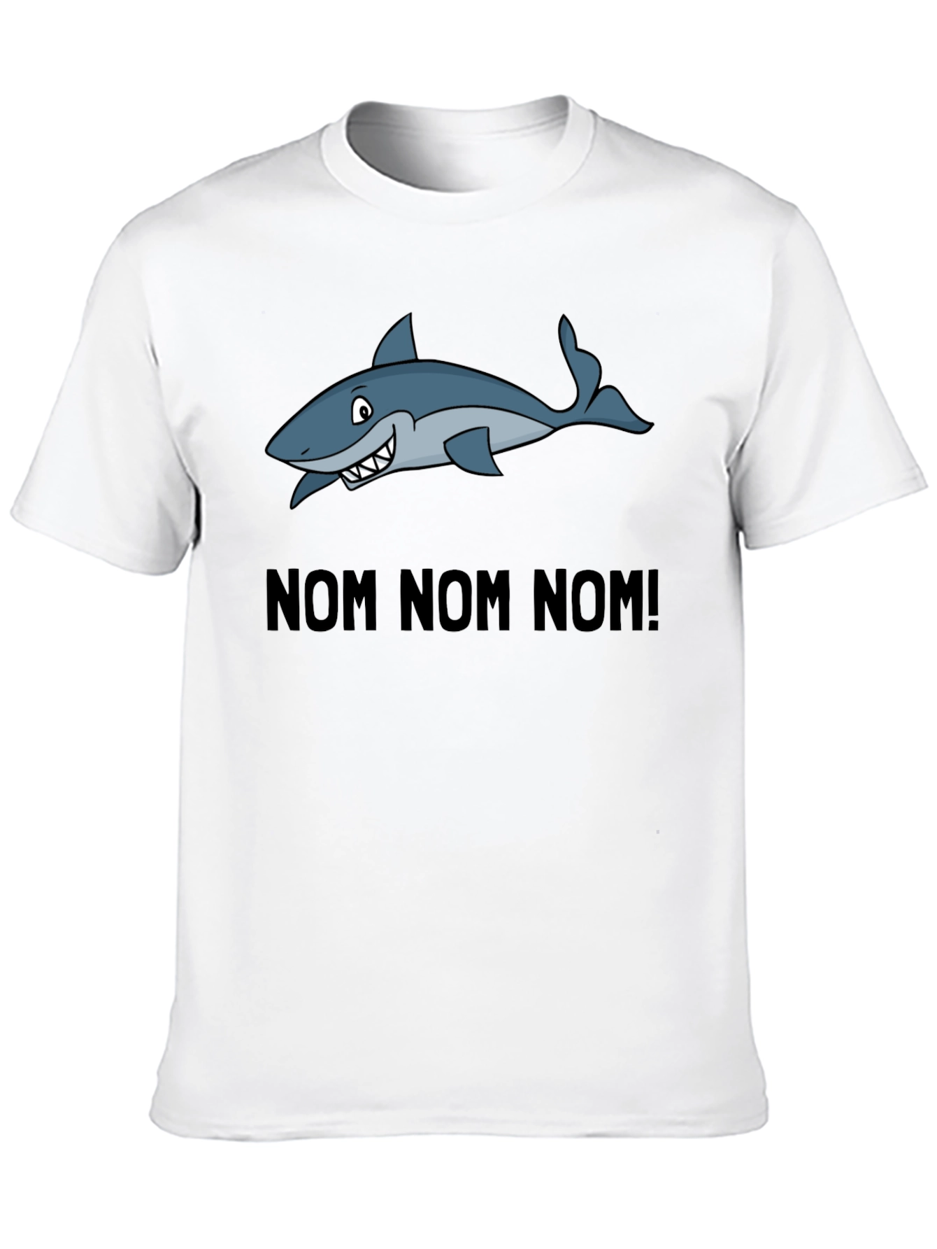 Black Nom Nom Nom Shark Graphic T-Shirt view 10