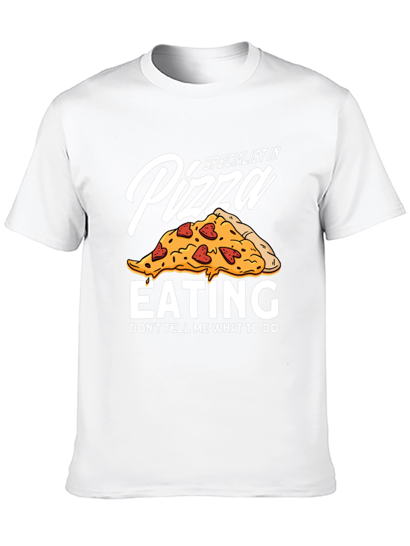 Black Pizza Eating Specialist Graphic T-Shirt view 10