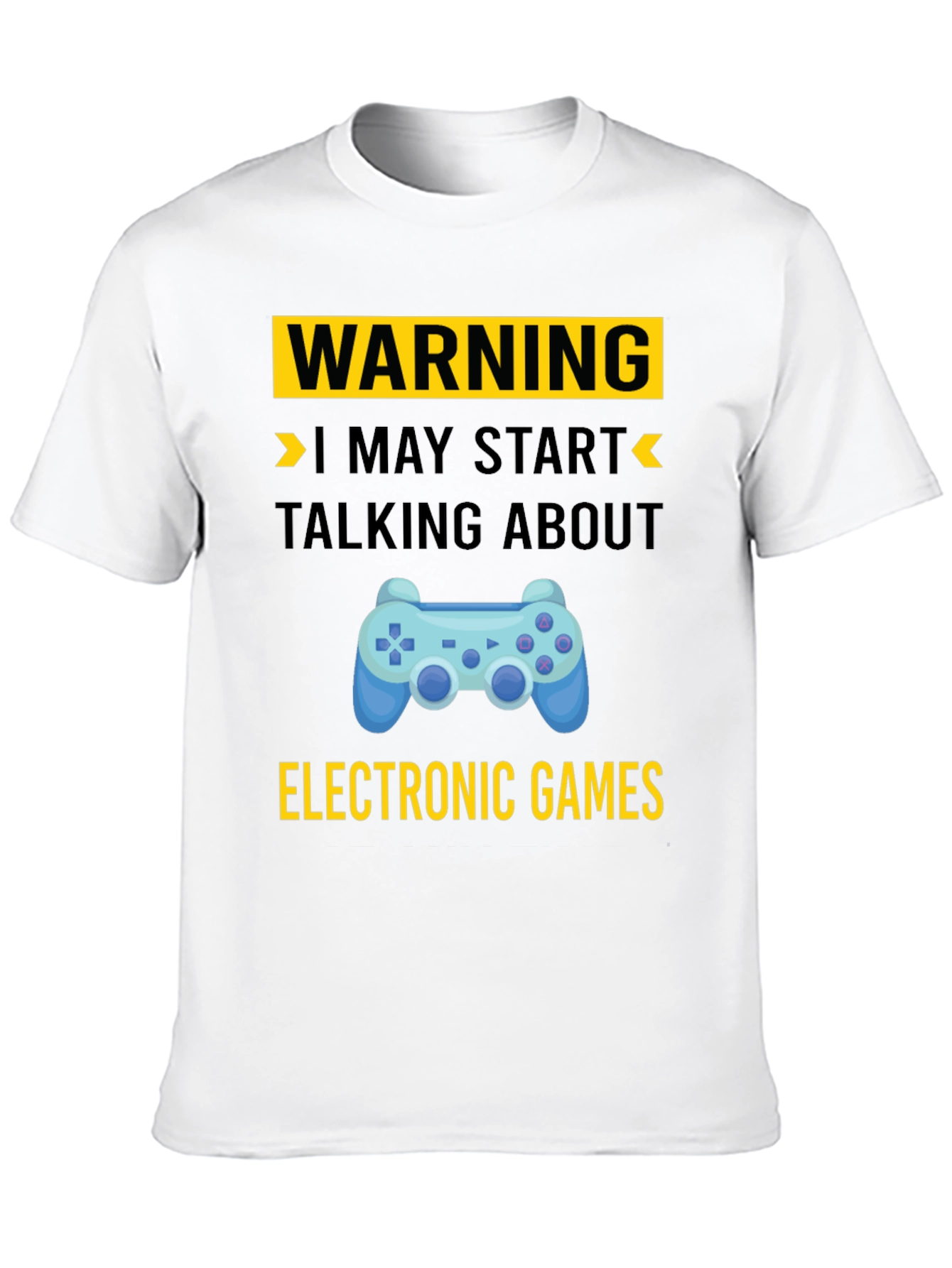 Black Warning Electronic Games T-Shirt view 10