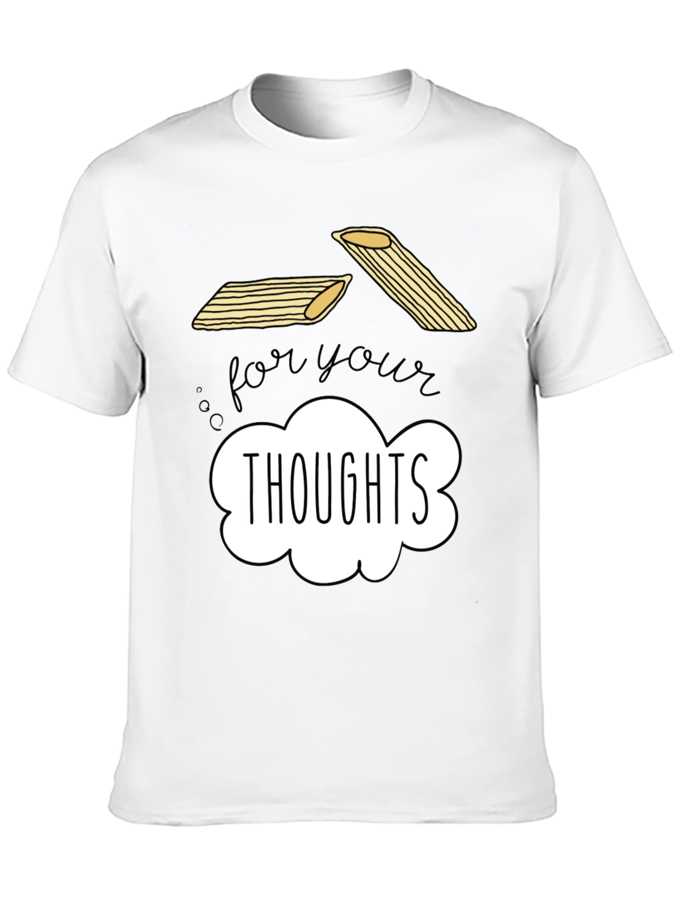 Black Pasta for Your Thoughts Graphic Tee view 10
