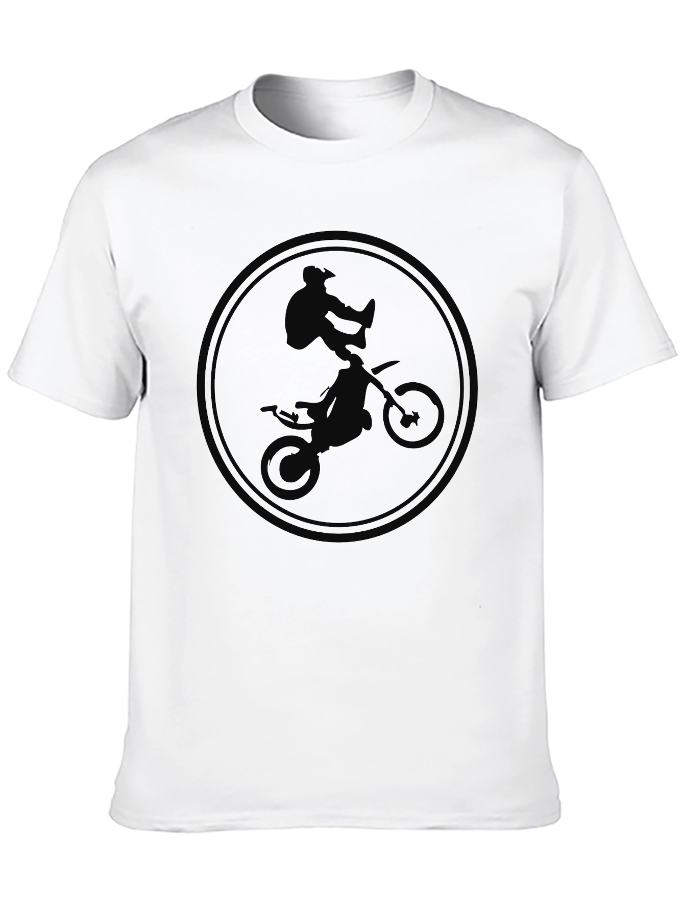 Black Motocross Rider Graphic Tee - Black Cotton view 10