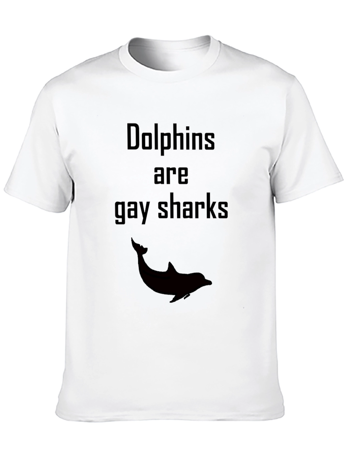 Black Dolphins Are Gay Sharks Graphic T-Shirt view 10