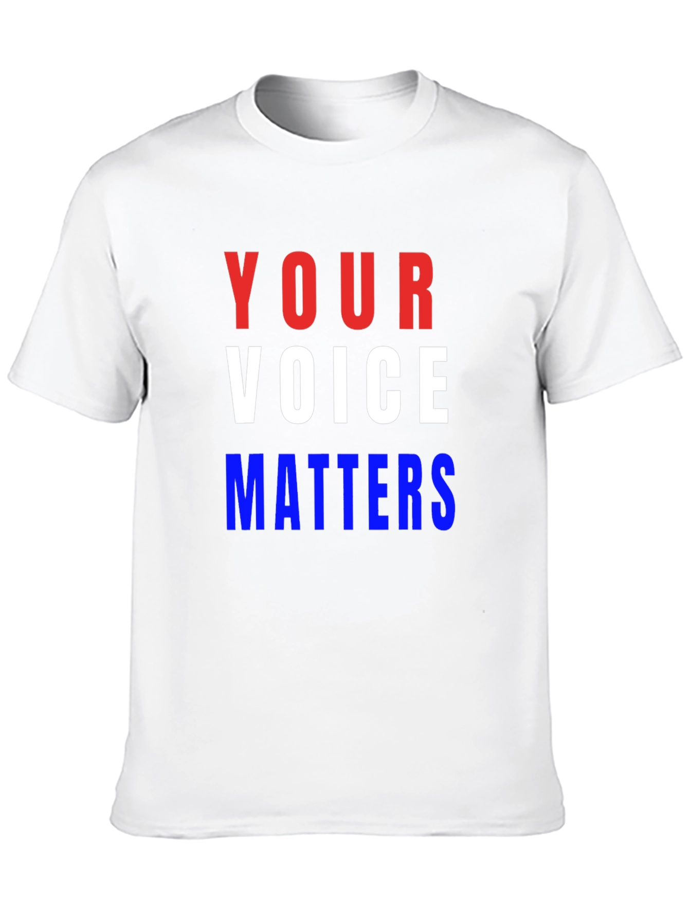 Black Your Voice Matters Graphic Tee - Patriotic T-Shirt view 10