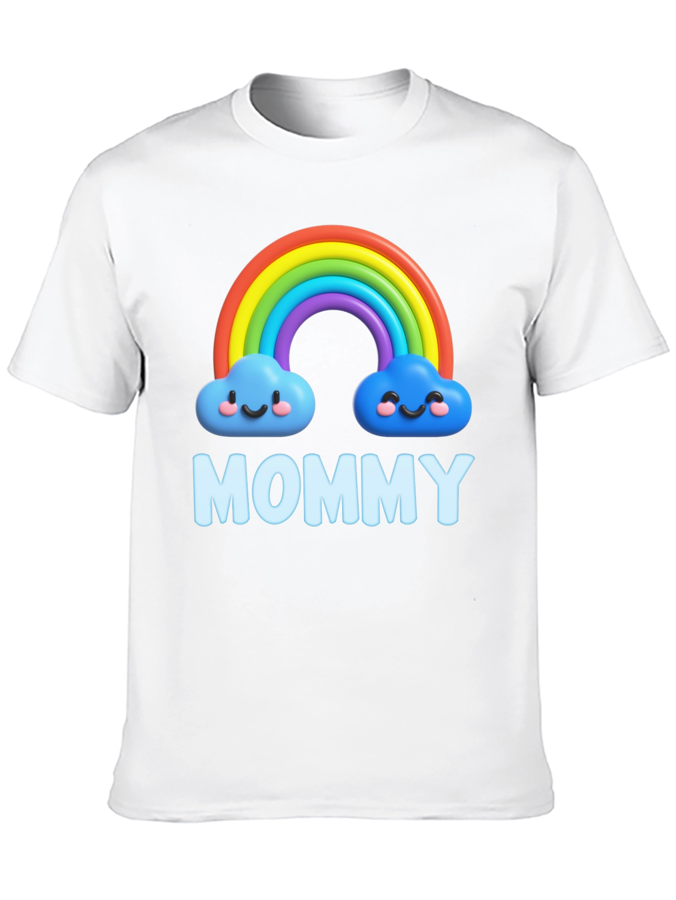 Black Rainbow Mommy Graphic T-Shirt - Cute & Comfortable! view 10