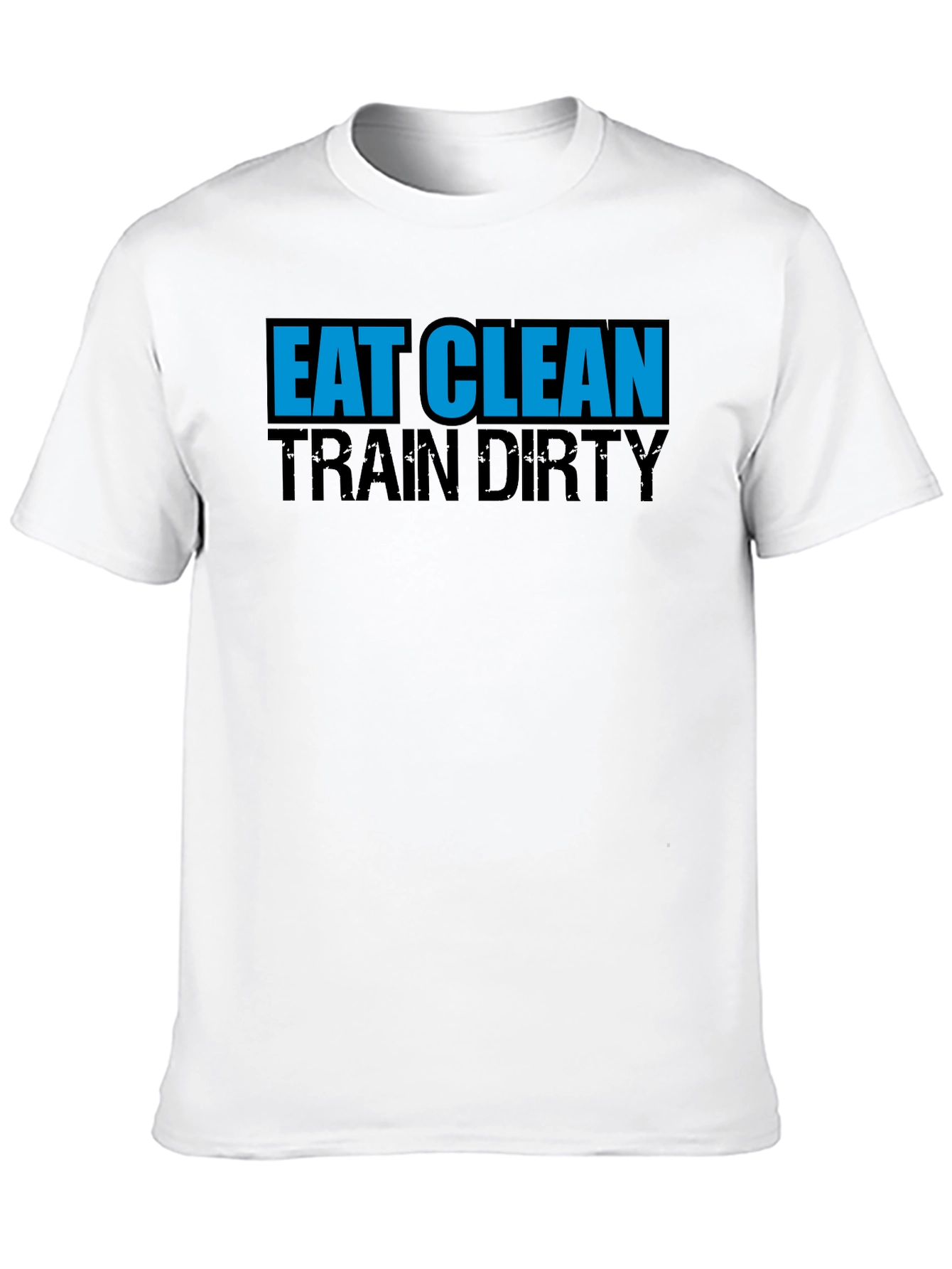 Black Eat Clean Train Dirty T-Shirt - Black Graphic Tee view 10