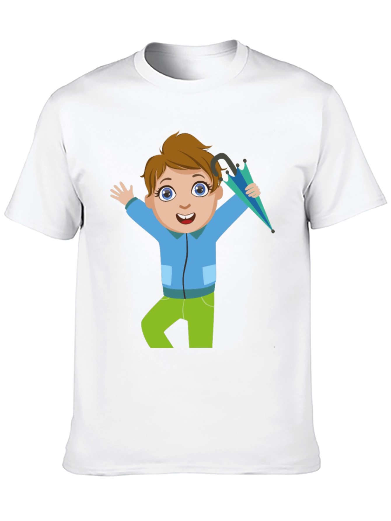 Black Cartoon Boy Black T-Shirt view 10