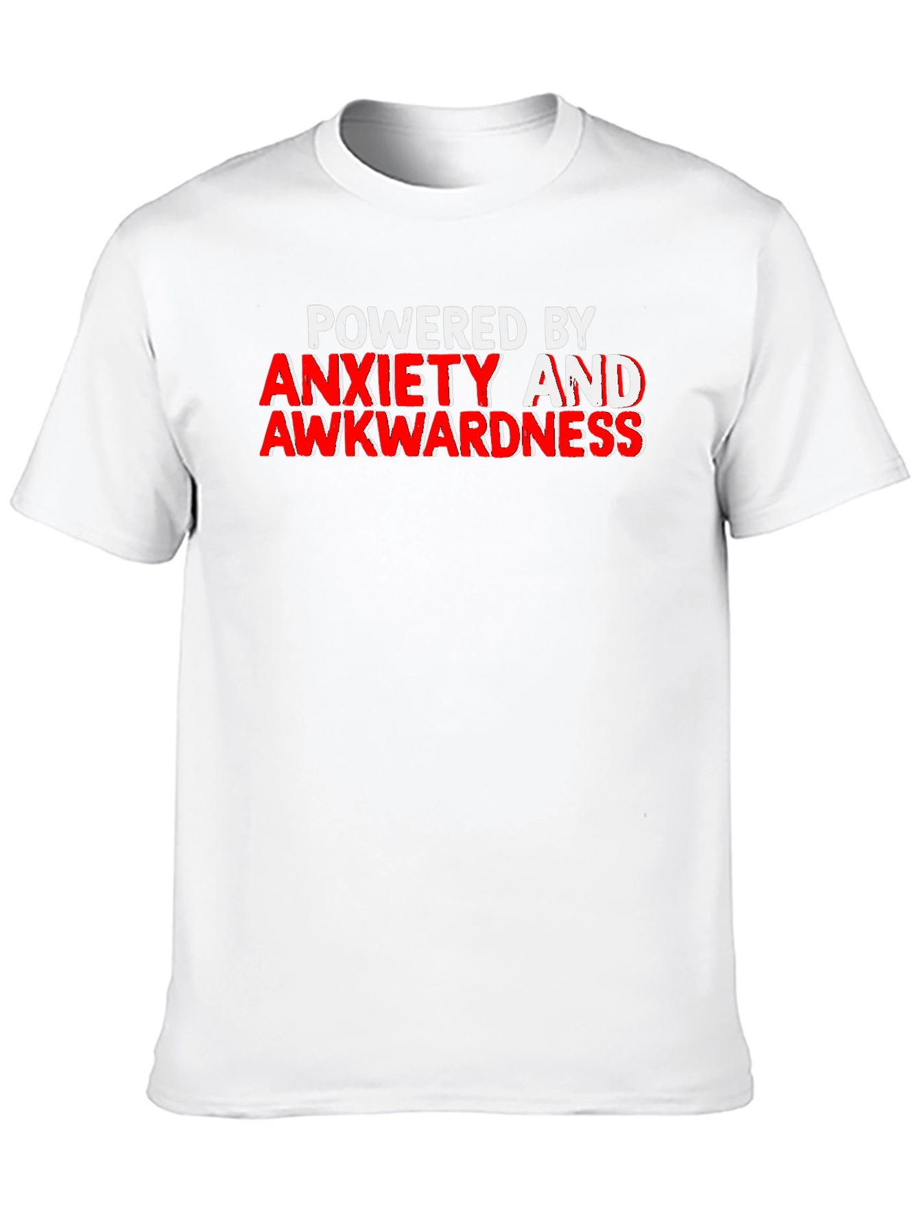 Black Anxiety & Awkwardness T-Shirt - Funny Slogan Tee view 10