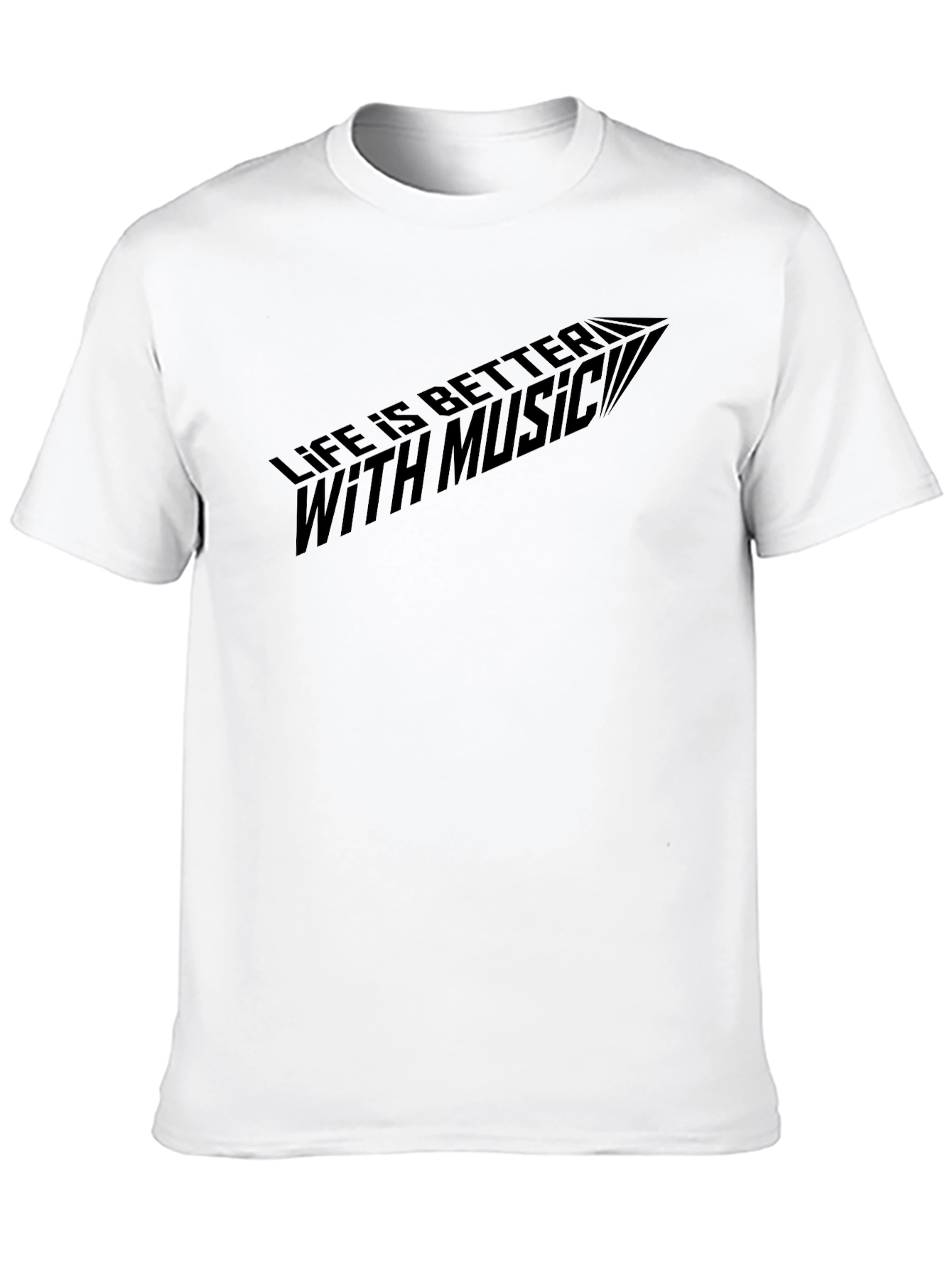 Black Life Is Better With Music Black T-Shirt view 10