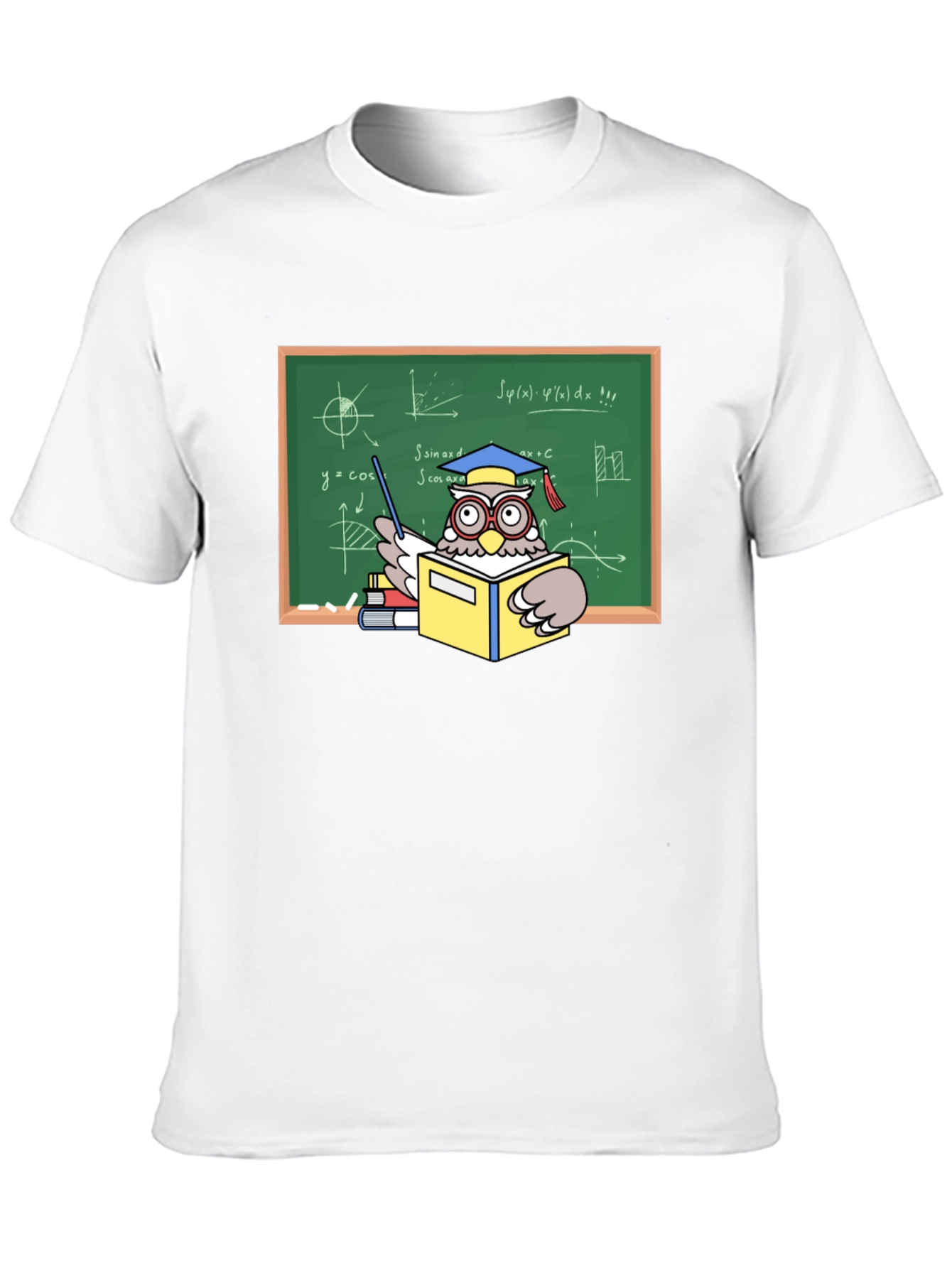 Black Professor Owl Graphic T-Shirt - Academic Humor view 10