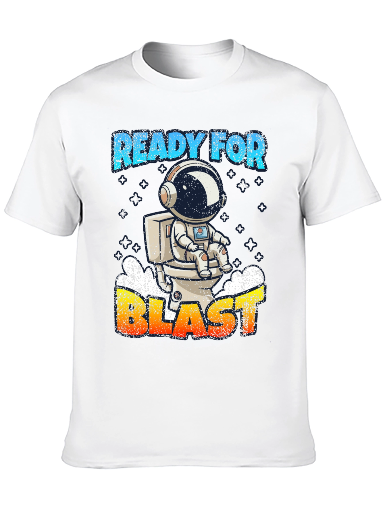 Black Ready for Blast Astronaut T-Shirt - Funny Space Tee view 10