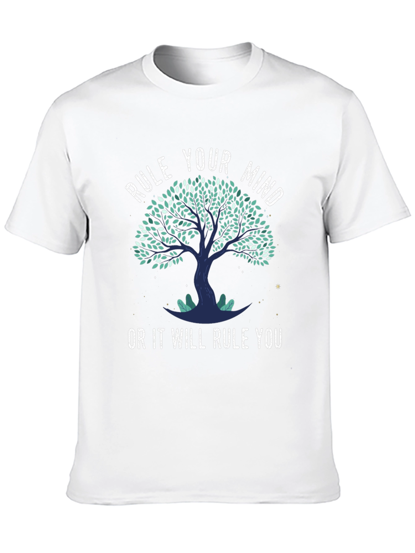 Black Rule Your Mind Tree Graphic Tee view 10