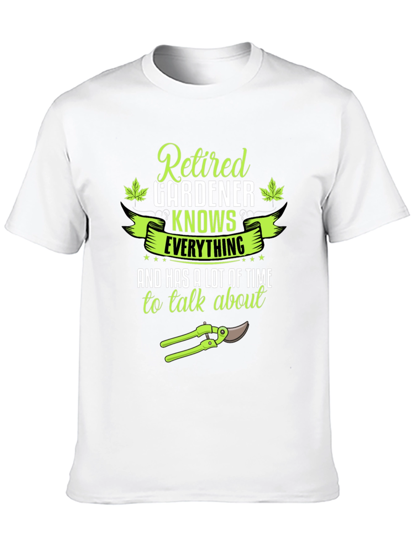 Black Retired Gardener T-Shirt - Knows Everything view 10