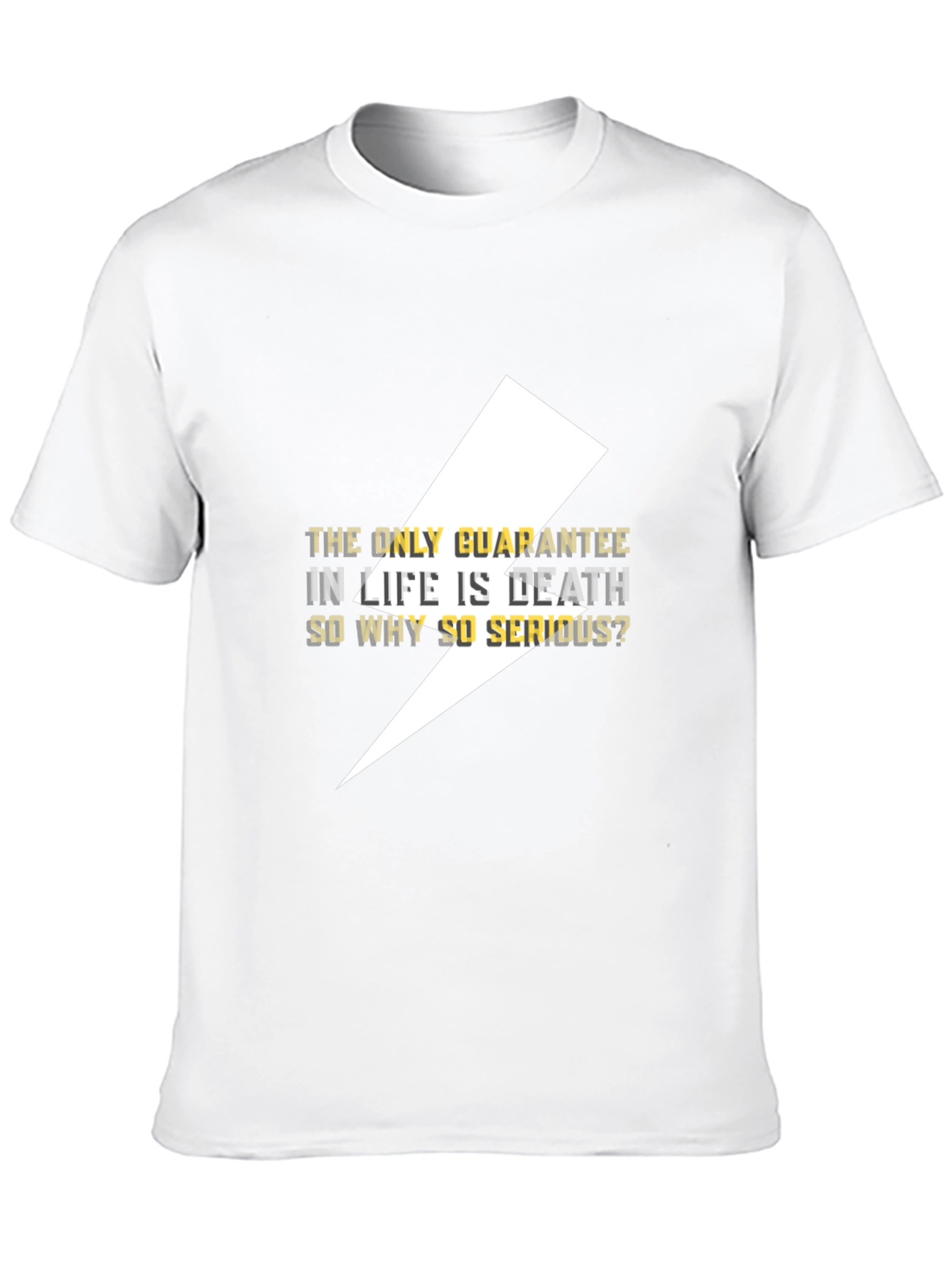 Black Edgy Graphic Tee - "The Only Guarantee is Death" Black T-Shirt view 10