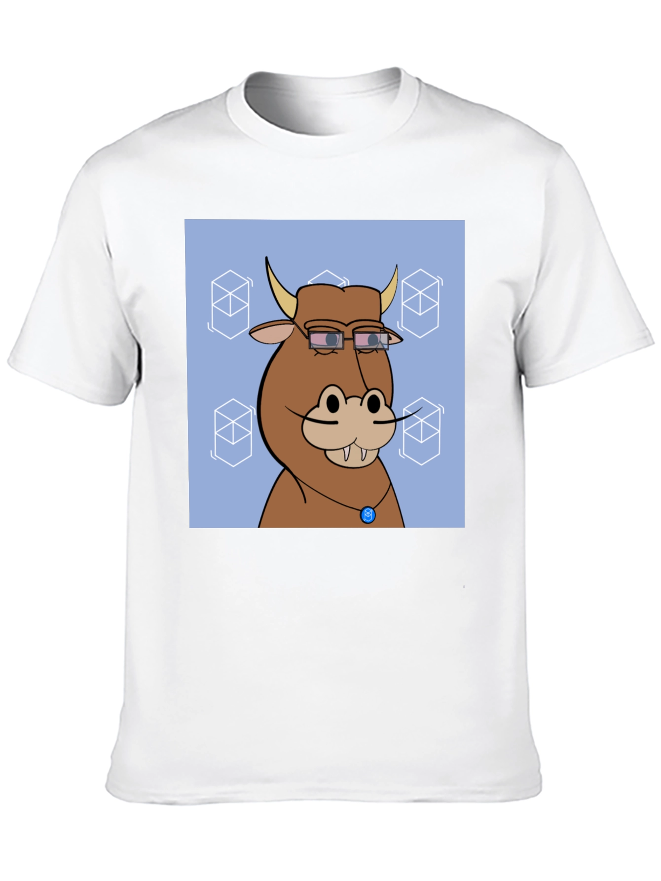 Black Cartoon Bull NFT T-Shirt view 10