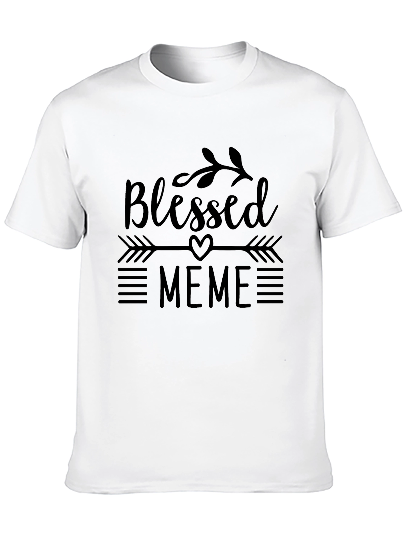 Black Blessed Meme Black T-Shirt Novelty Graphic Tee view 10