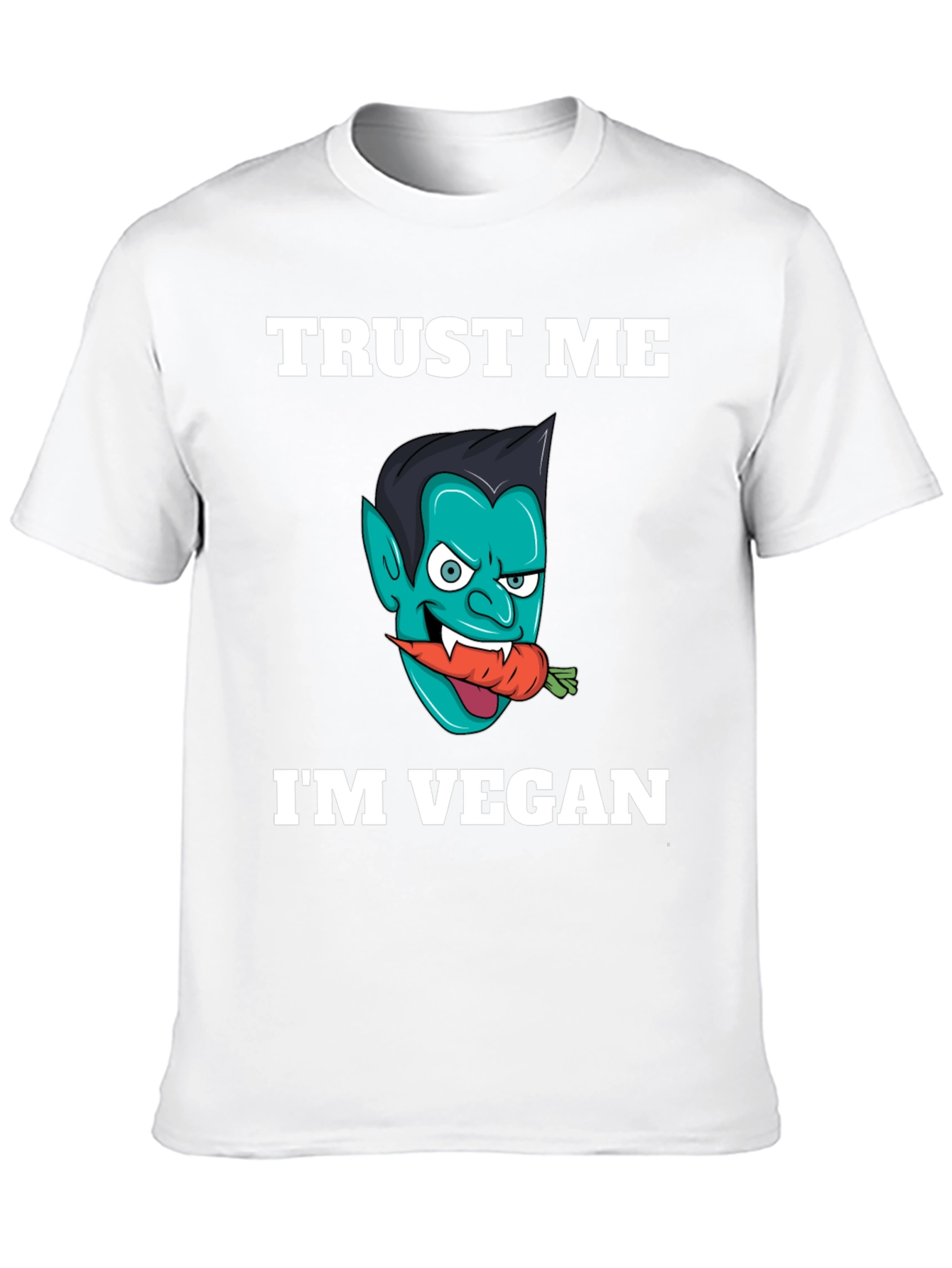 Black Vegan Vampire T-Shirt - Trust Me, I'm Vegan! view 10