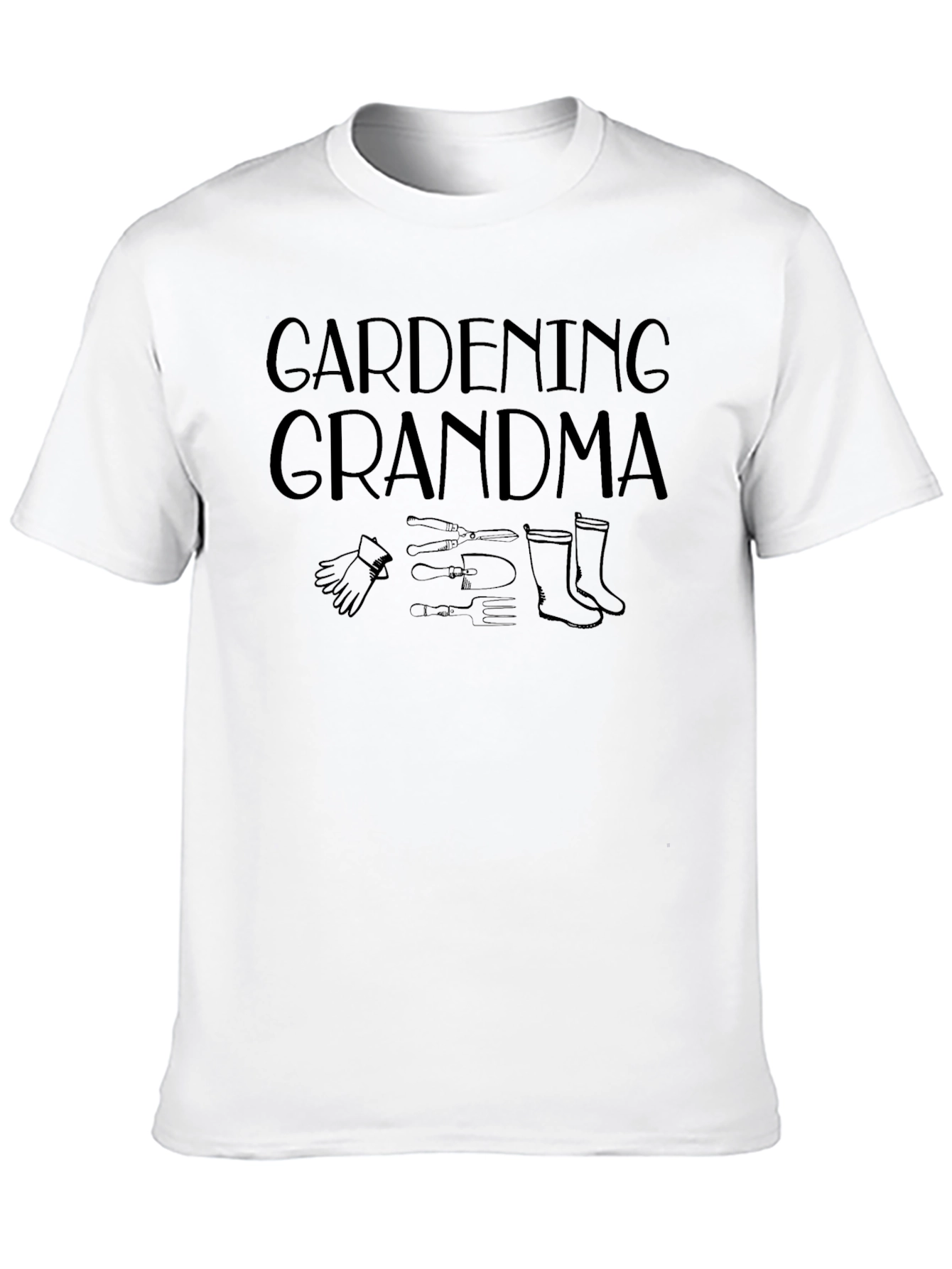 Black Gardening Grandma Graphic T-Shirt - Black view 10