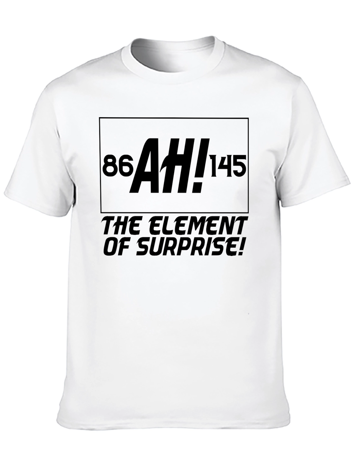 Black Element of Surprise T-Shirt - Periodic Table AH! Funny Novelty Tee view 10