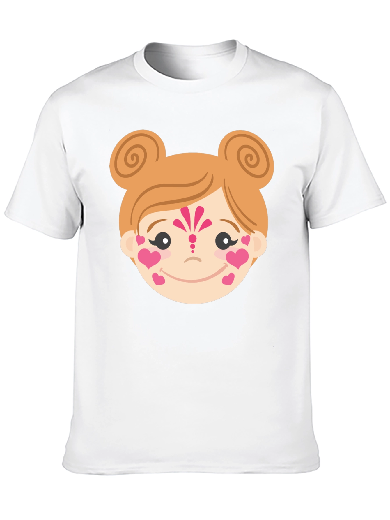 Black Heart Face Girl Black T-Shirt view 10