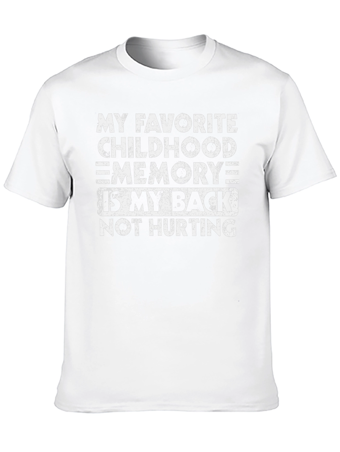 Black Funny Back Pain T-Shirt: Favorite Childhood Memory view 10
