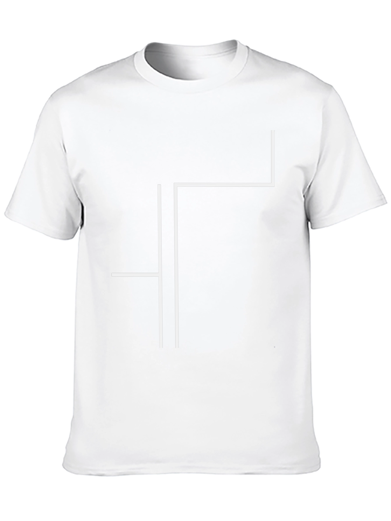 Black Minimalist Line Art Tee - Modern Graphic T-Shirt view 10