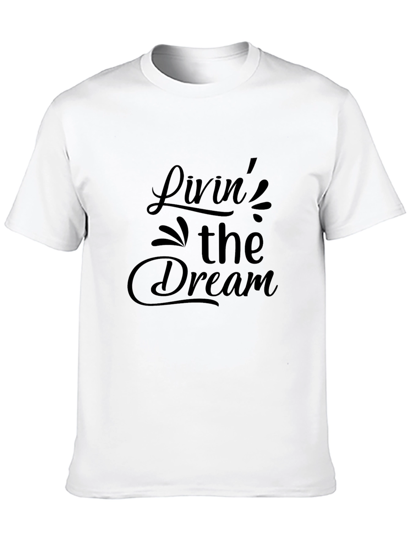 Black Livin' The Dream Black Graphic Tee view 10
