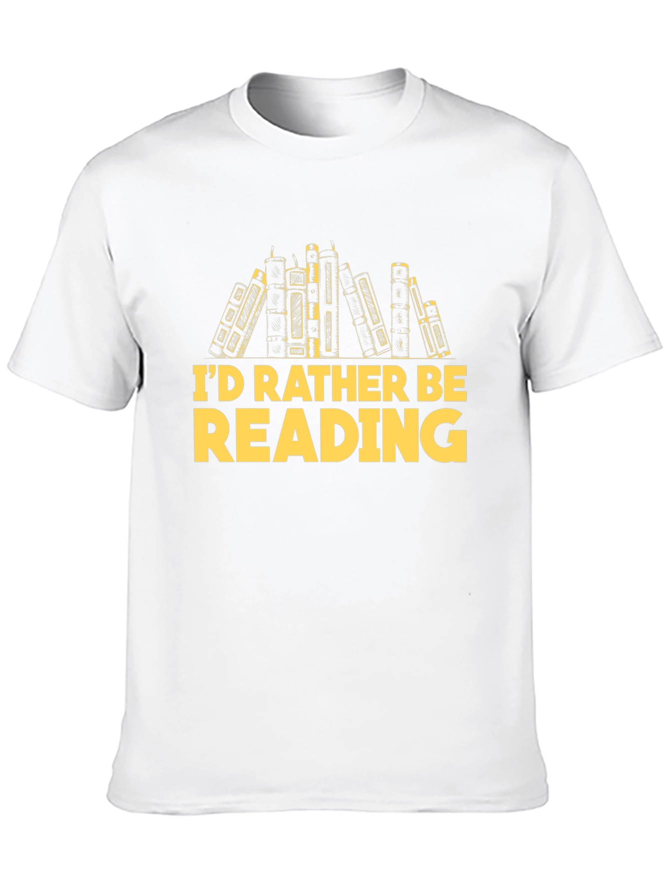 Black I'd Rather Be Reading T-Shirt Bookworm Gift view 10