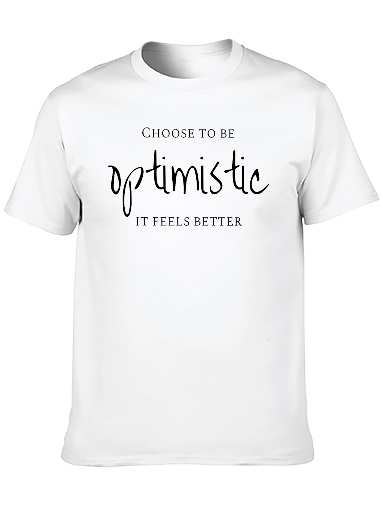 Black Optimistic Men's Black T-Shirt view 10