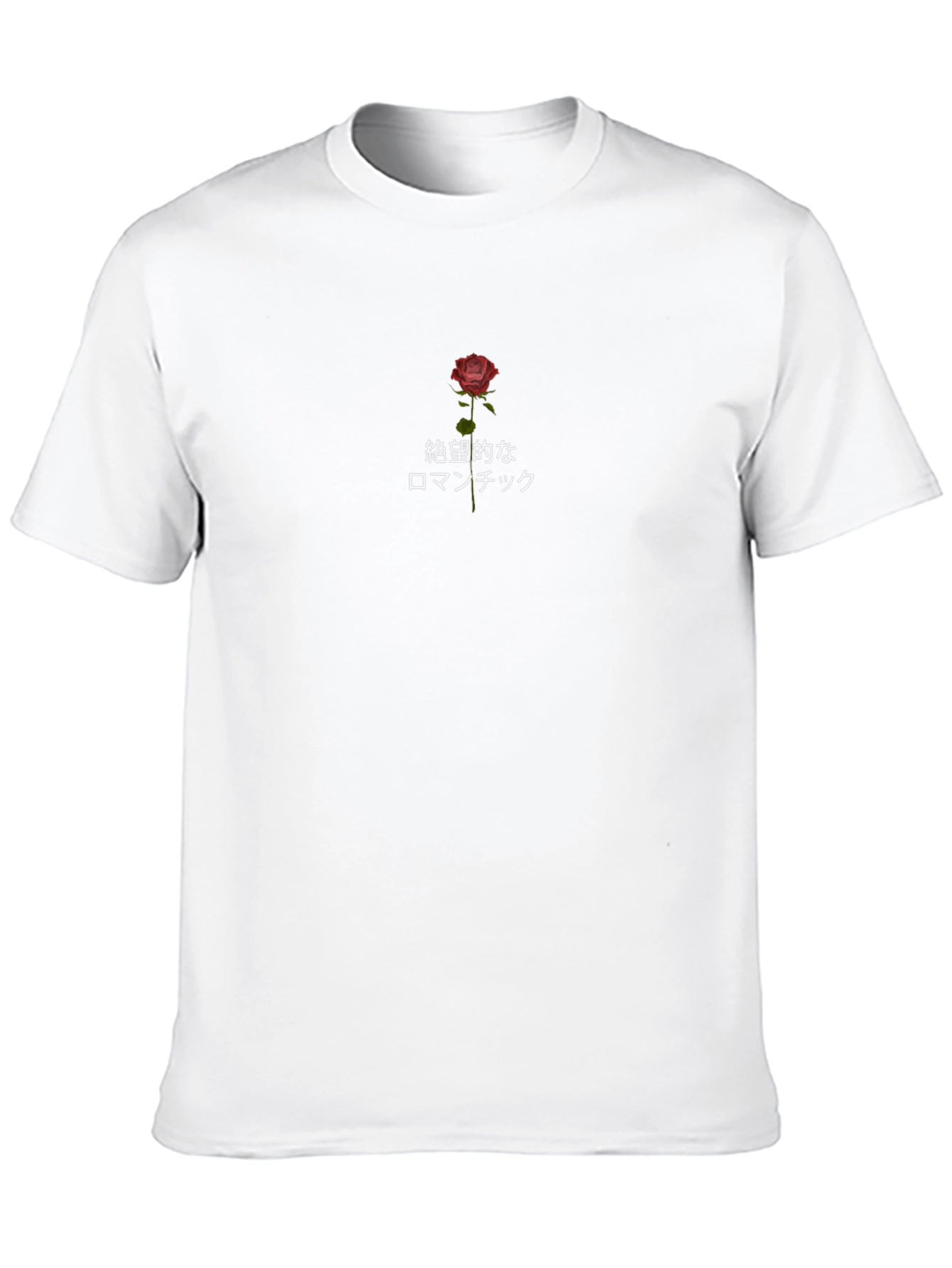 Black Despairing Romantic Rose Graphic Tee view 10