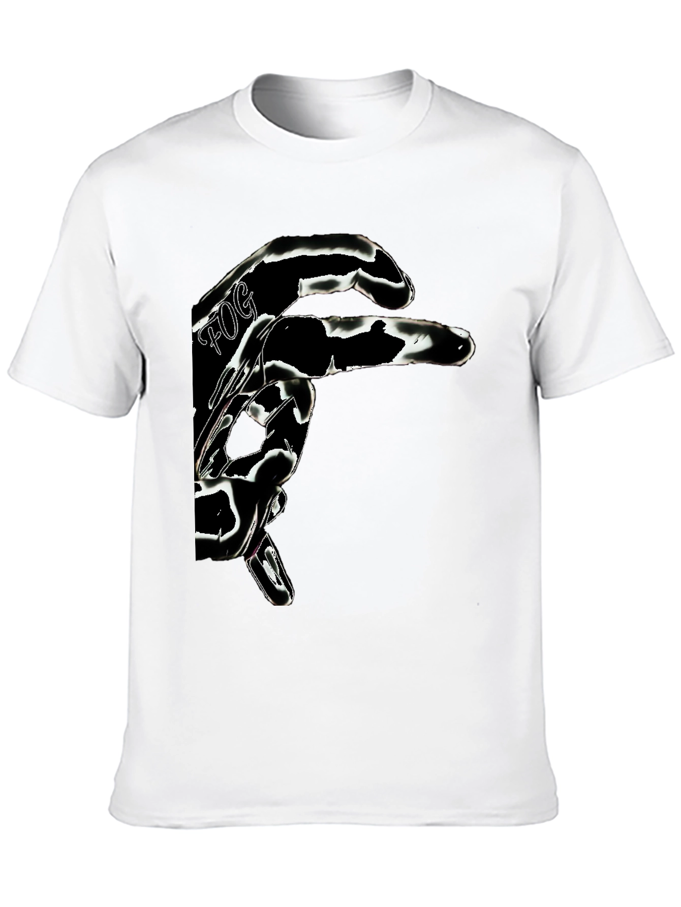 Black Abstract Graphic Print Men's Black T-Shirt view 10