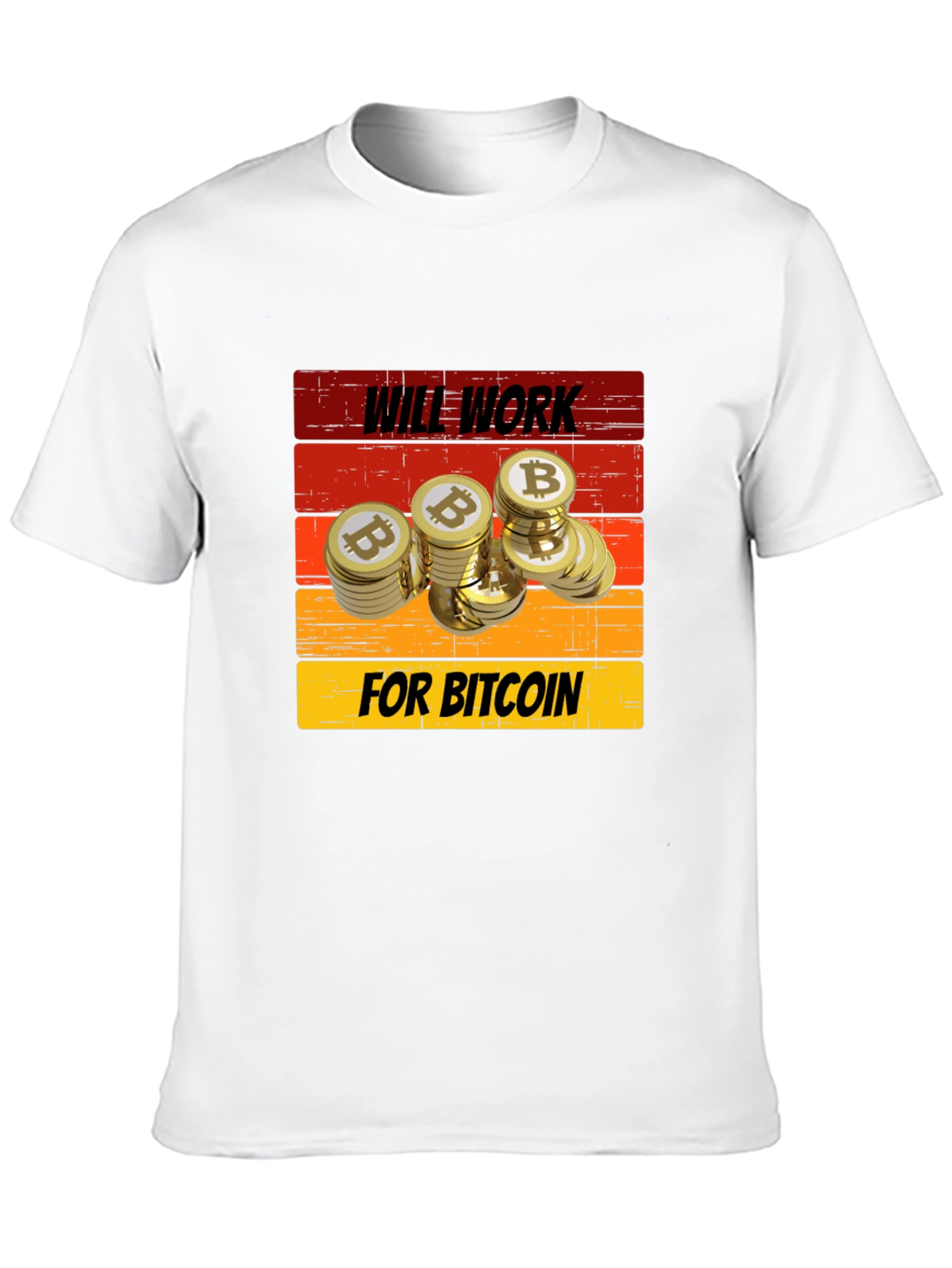 Black Will Work for Bitcoin T-Shirt view 10